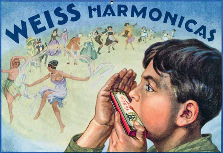 Werbeplakat Ch. Weiss Trossingen (Deutsches Harmonikamuseum CC BY-NC-SA)