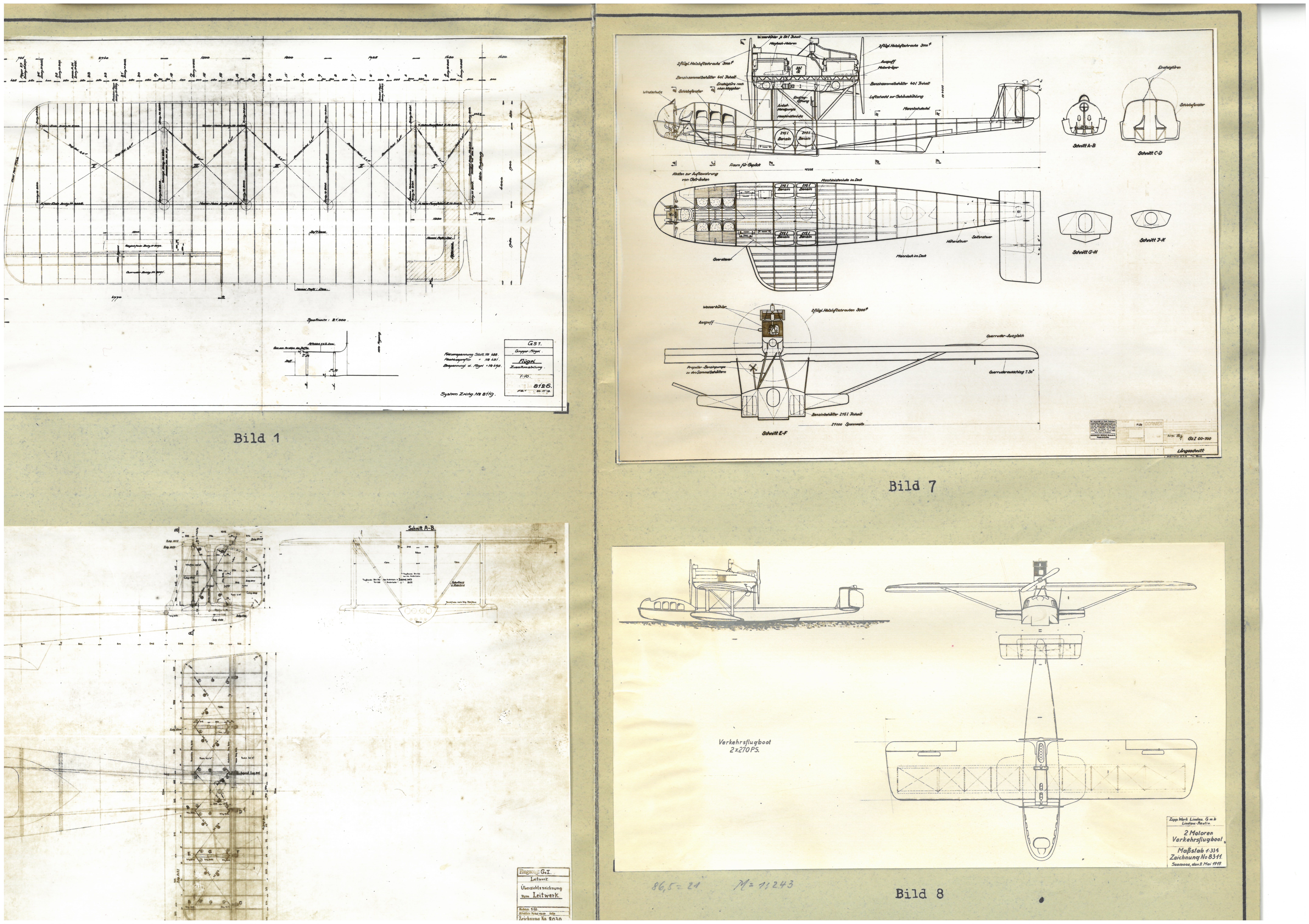 Typenblatt Dornier Gs I (Dornier Museum für Luft- und Raumfahrt CC BY-ND)