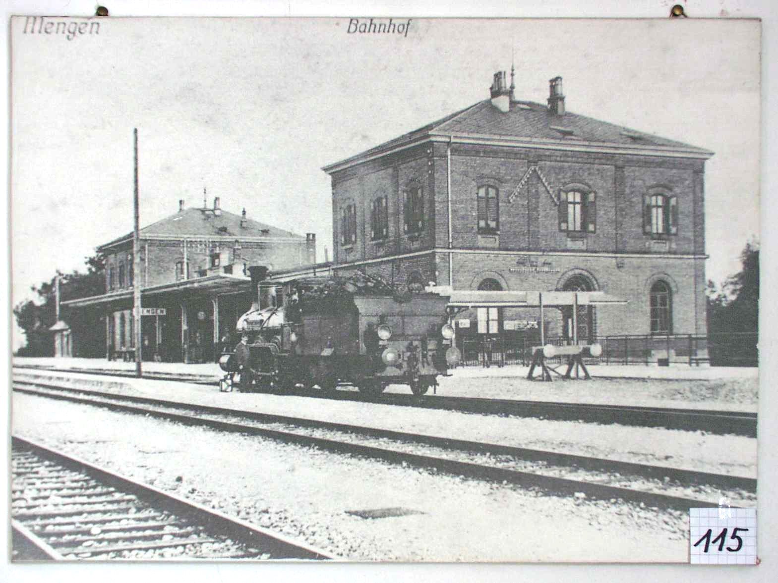 Bahnhof in Mengen (Museum "Alte Posthalterei" CC BY-NC-SA)