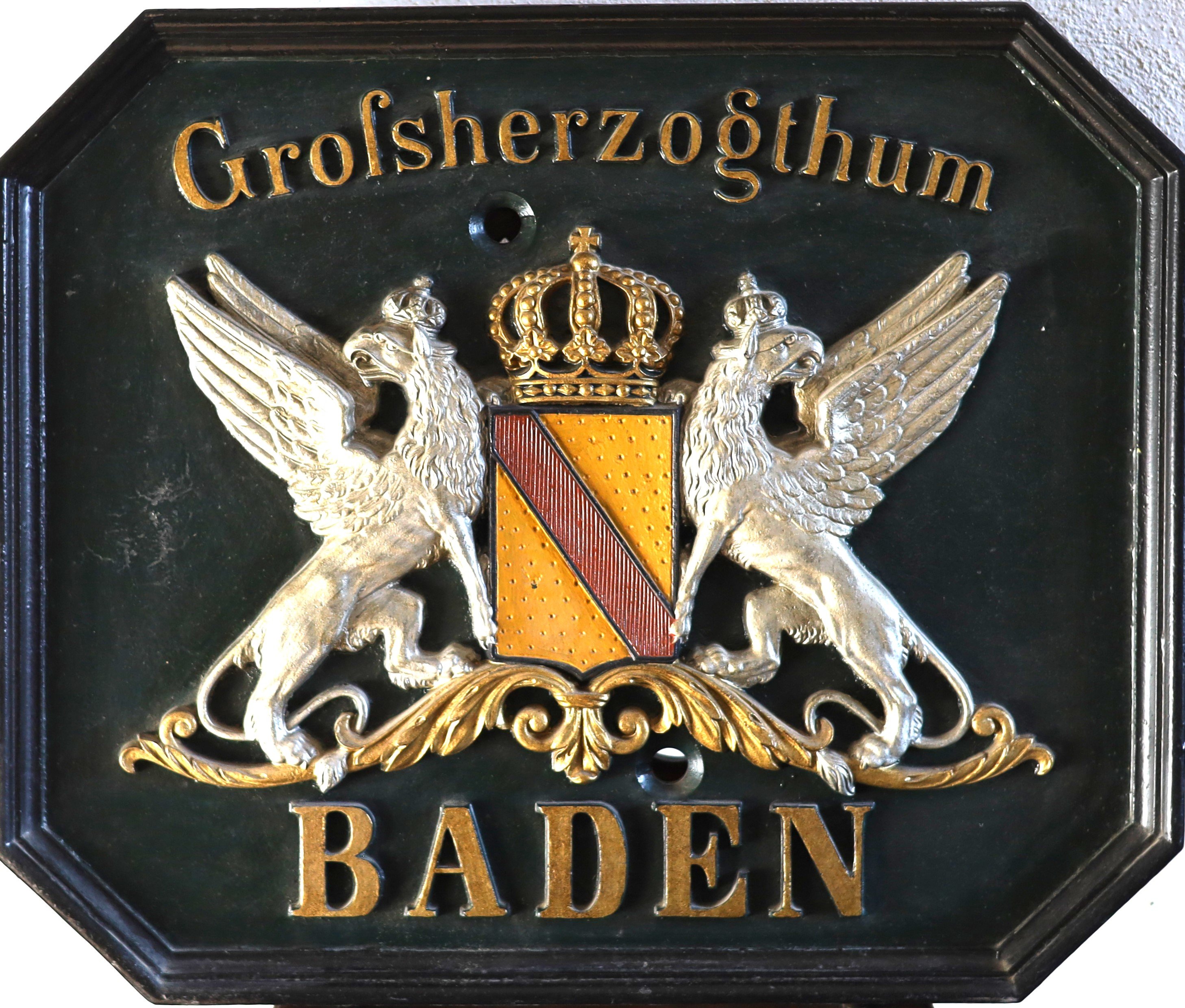 Grenztafel Großherzogtum Baden (Museum "Alte Posthalterei" CC BY-NC-SA)