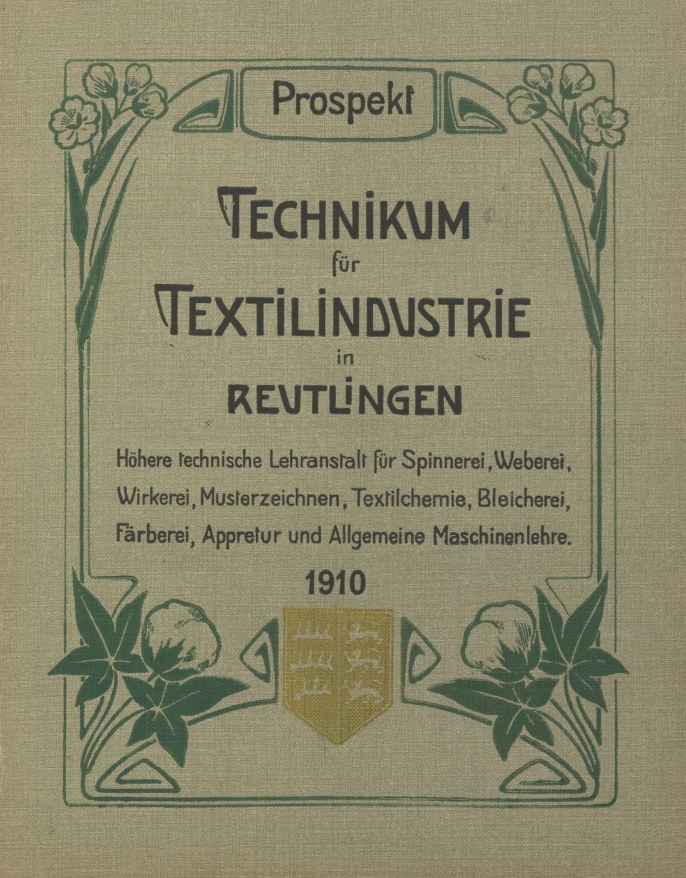 Technikum für Textilindustrie Reutlingen (Historische Gewebesammlung der Hochschule Reutlingen CC BY-NC-SA)