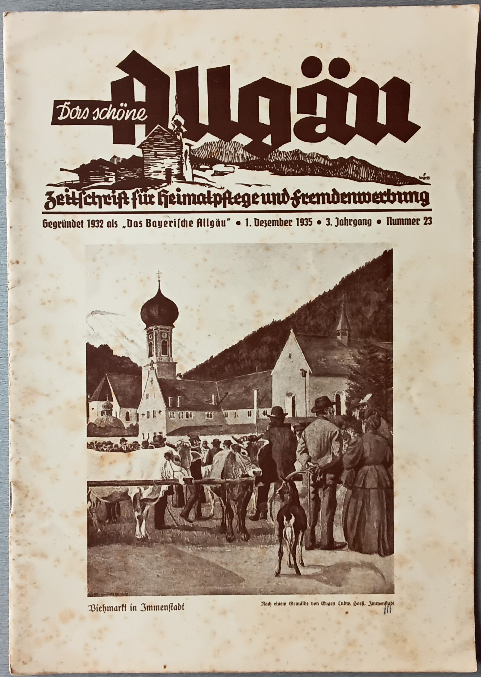 Das schöne Allgäu 1935 Heft 23 (Heimatmuseum Aichstetten CC BY-NC-SA)