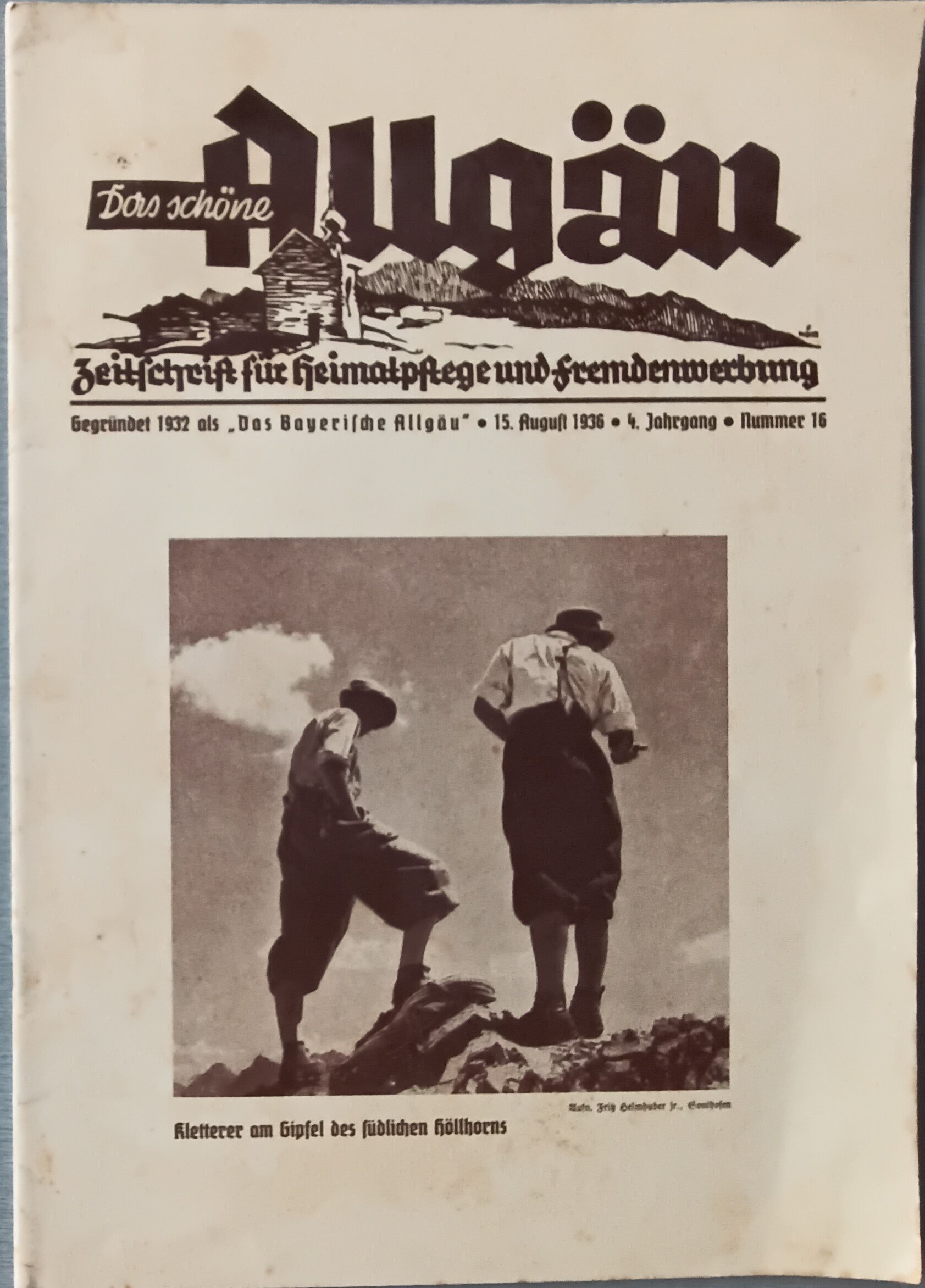 Das schöne Allgäu 1936 Heft 16 (Heimatmuseum Aichstetten CC BY-NC-SA)