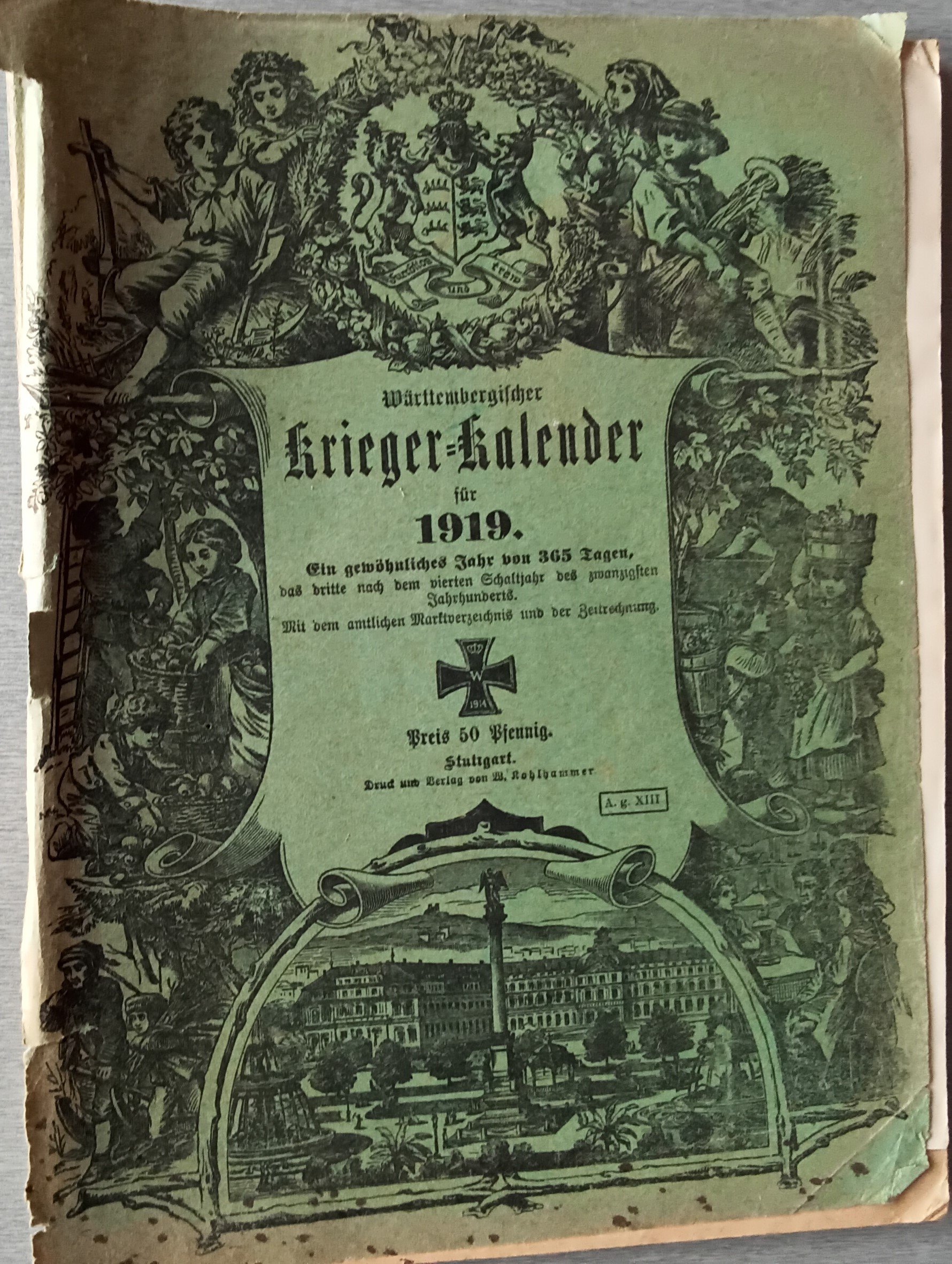 Krieger Kalender 1919 (Heimatmuseum Aichstetten CC BY-NC-SA)