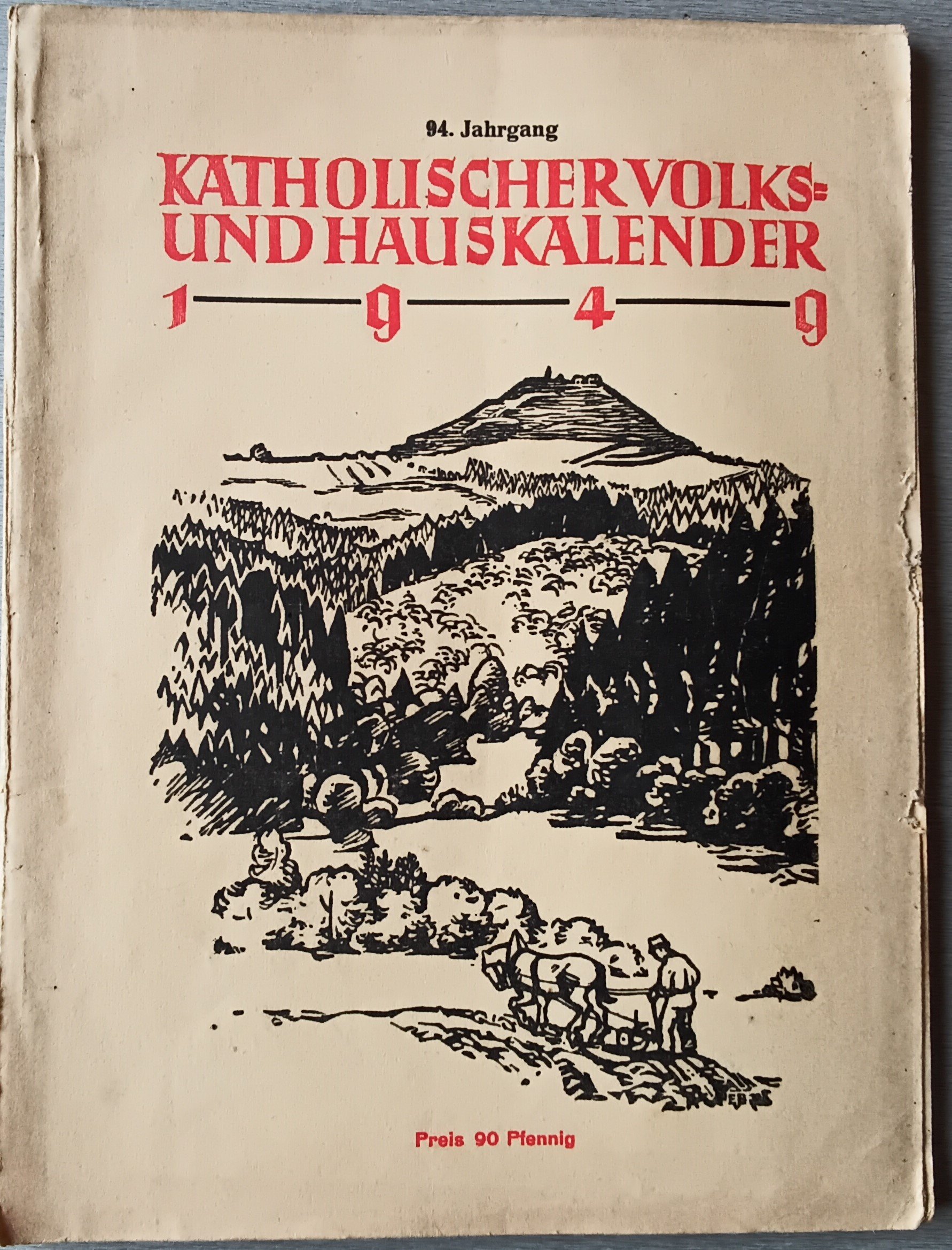 Kath Volks und Hauskalender 1949 (Heimatmuseum Aichstetten CC BY-NC-SA)