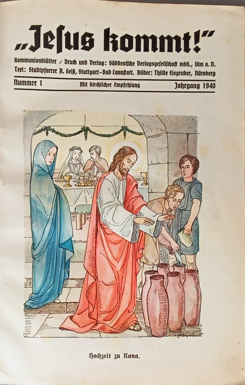 Erstkommunionheft - Jesus kommt 1940 (Heimatmuseum Aichstetten CC BY-NC-SA)