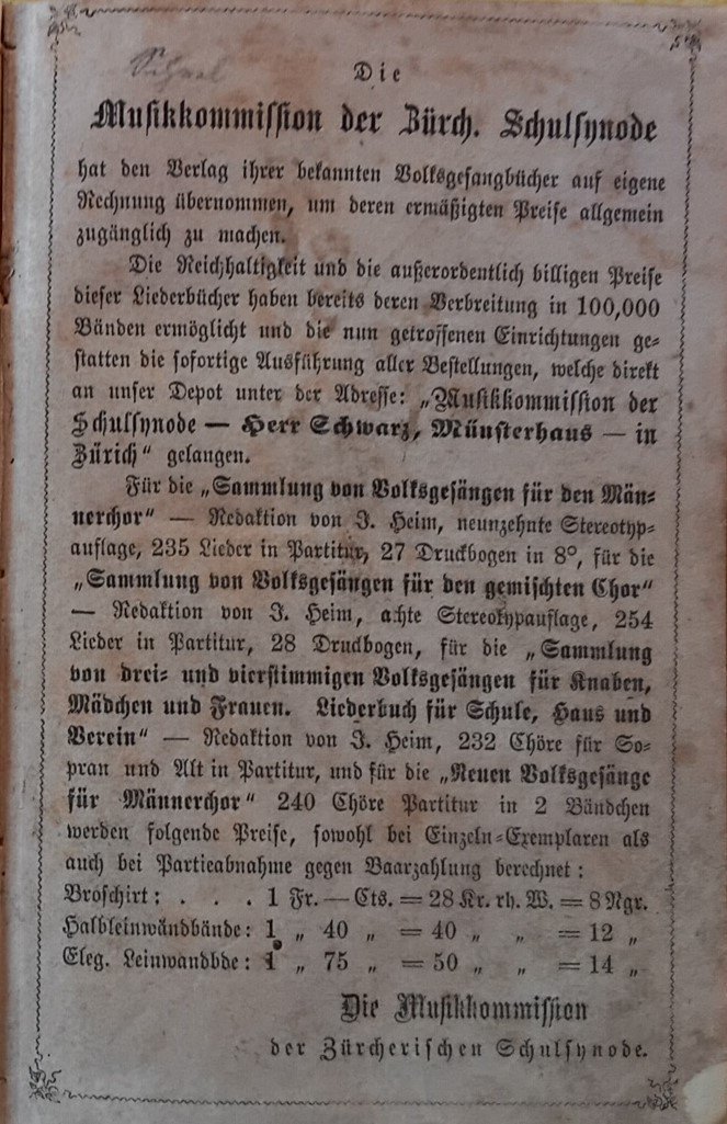 Volksgesänge Liederbuch (Heimatmuseum Aichstetten CC BY-NC-SA)