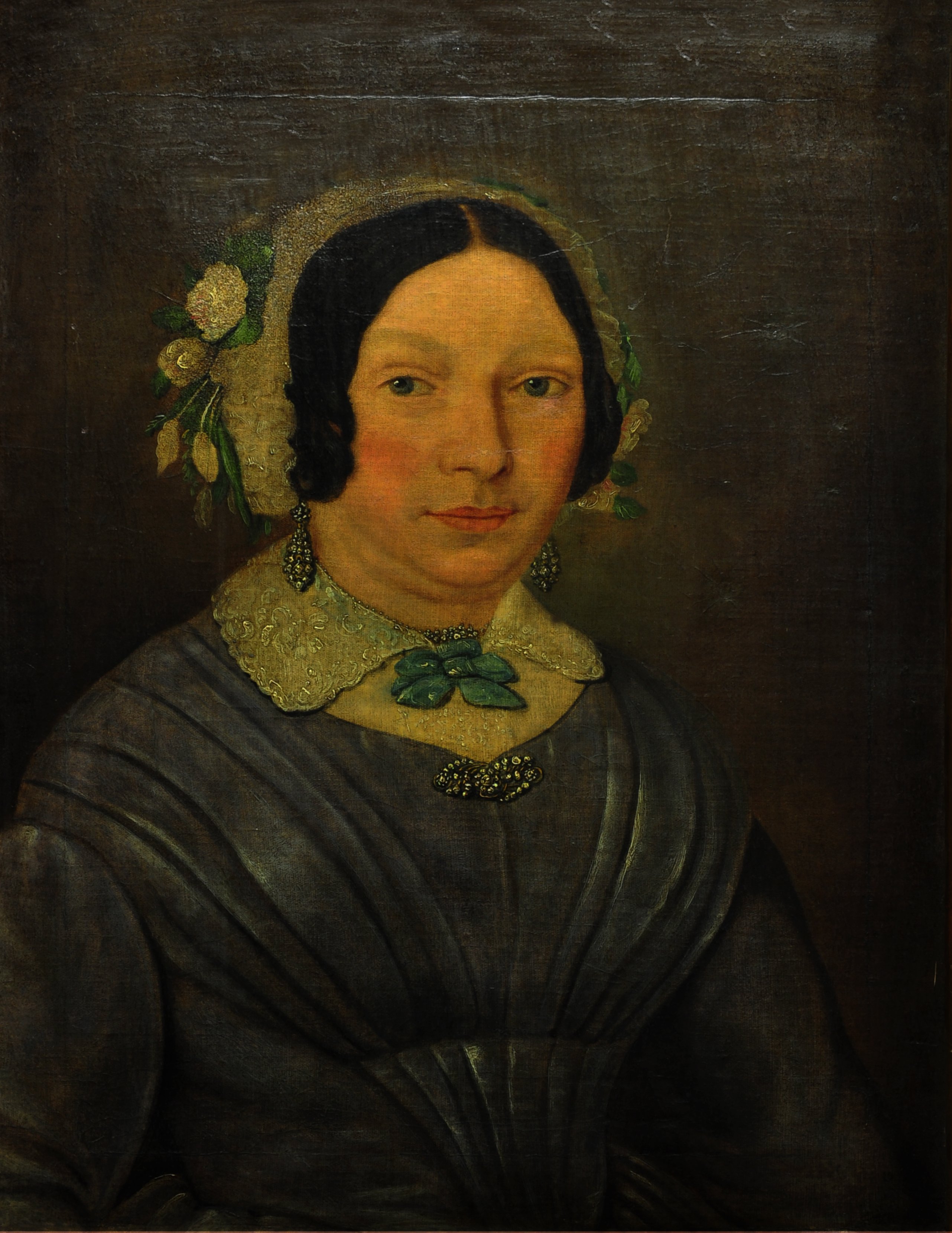Gemälde: Porträt einer Frau Wanner aus Schwäbisch Gmünd (Museum im Prediger / Galerie im Prediger / Silberwarenmuseum Ott-Pauser'sche Fabrik CC BY-NC-SA)