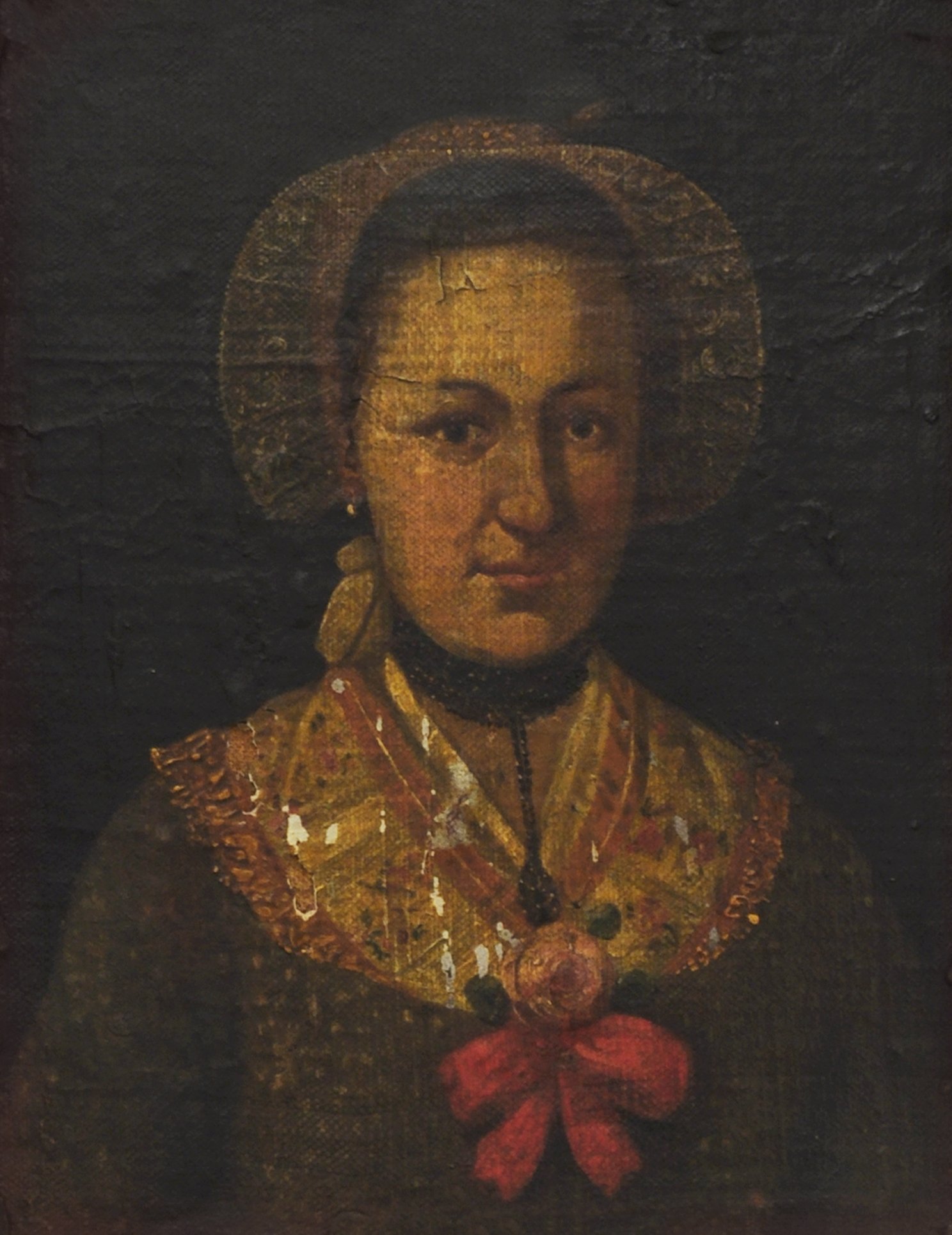 Gemälde: Porträt einer unbekannten Frau (Museum im Prediger / Galerie im Prediger / Silberwarenmuseum Ott-Pauser'sche Fabrik CC BY-NC-SA)