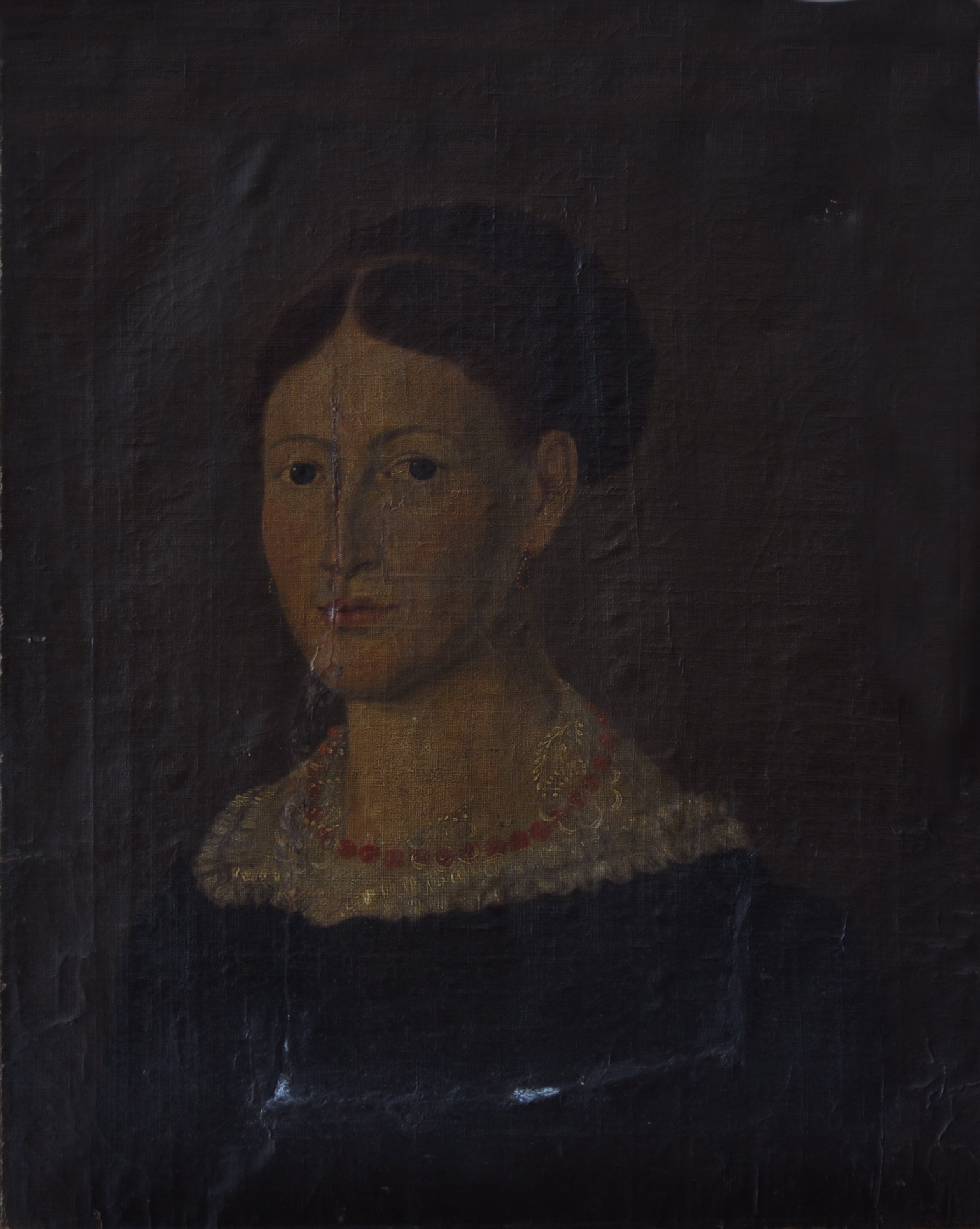 Gemälde: Porträt der Franziska Röll (Museum im Prediger / Galerie im Prediger / Silberwarenmuseum Ott-Pauser'sche Fabrik CC BY-NC-SA)