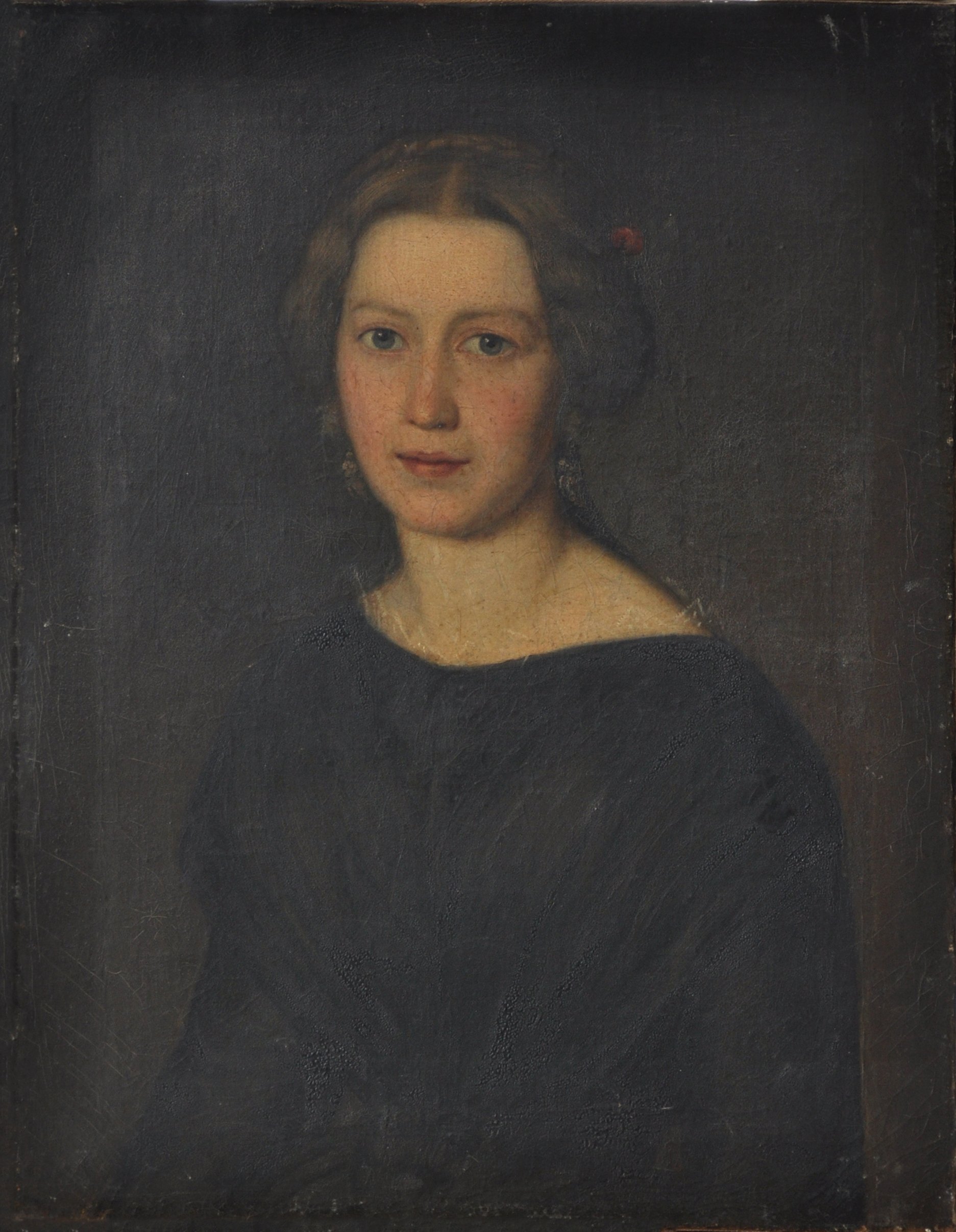 Gemälde: Porträt der Amalia Schmalz aus Schwäbisch Gmünd (Museum im Prediger / Galerie im Prediger / Silberwarenmuseum Ott-Pauser'sche Fabrik CC BY-NC-SA)