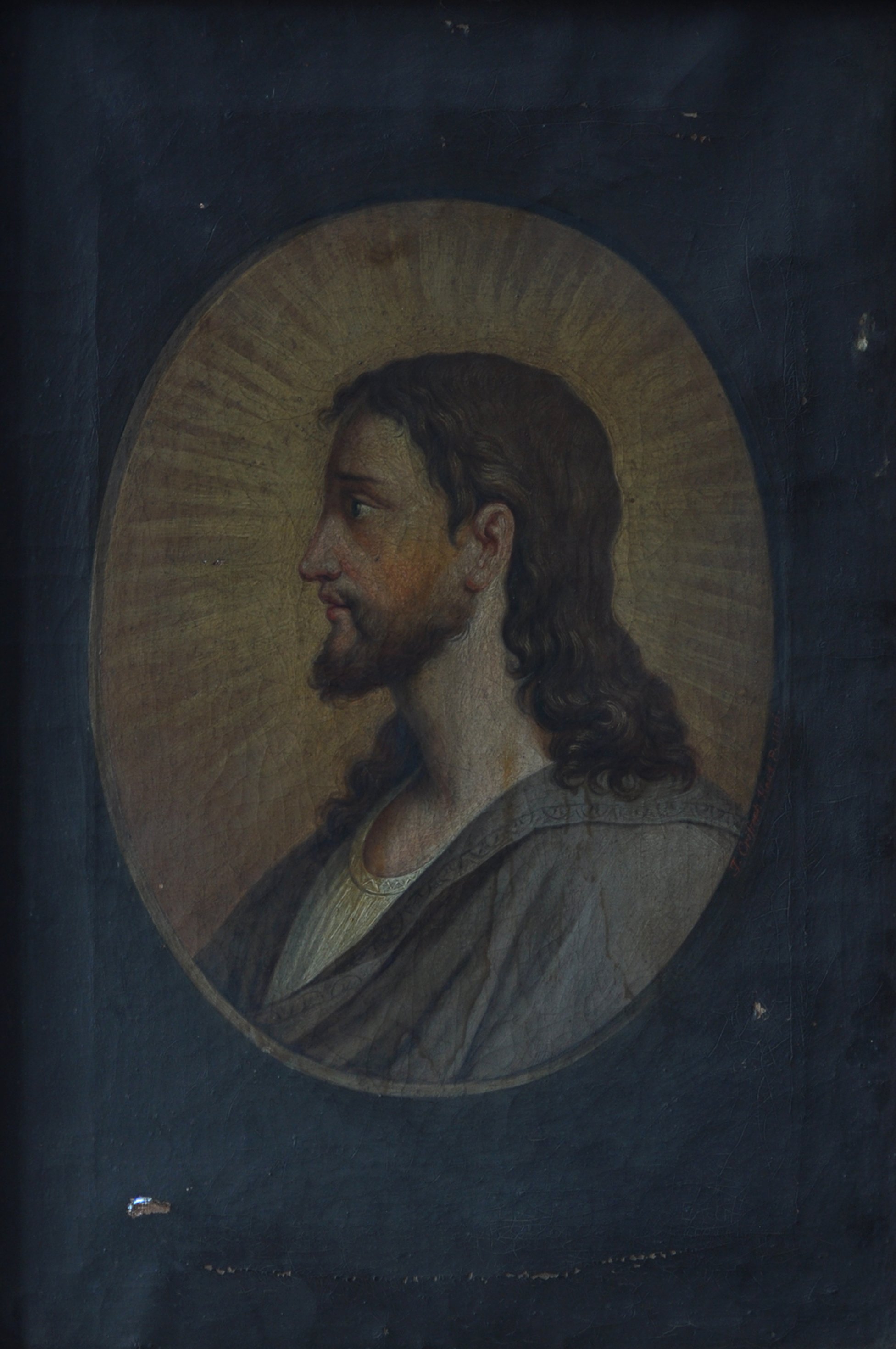 Gemälde: Jesus Christus (Museum im Prediger / Galerie im Prediger / Silberwarenmuseum Ott-Pauser'sche Fabrik CC BY-NC-SA)