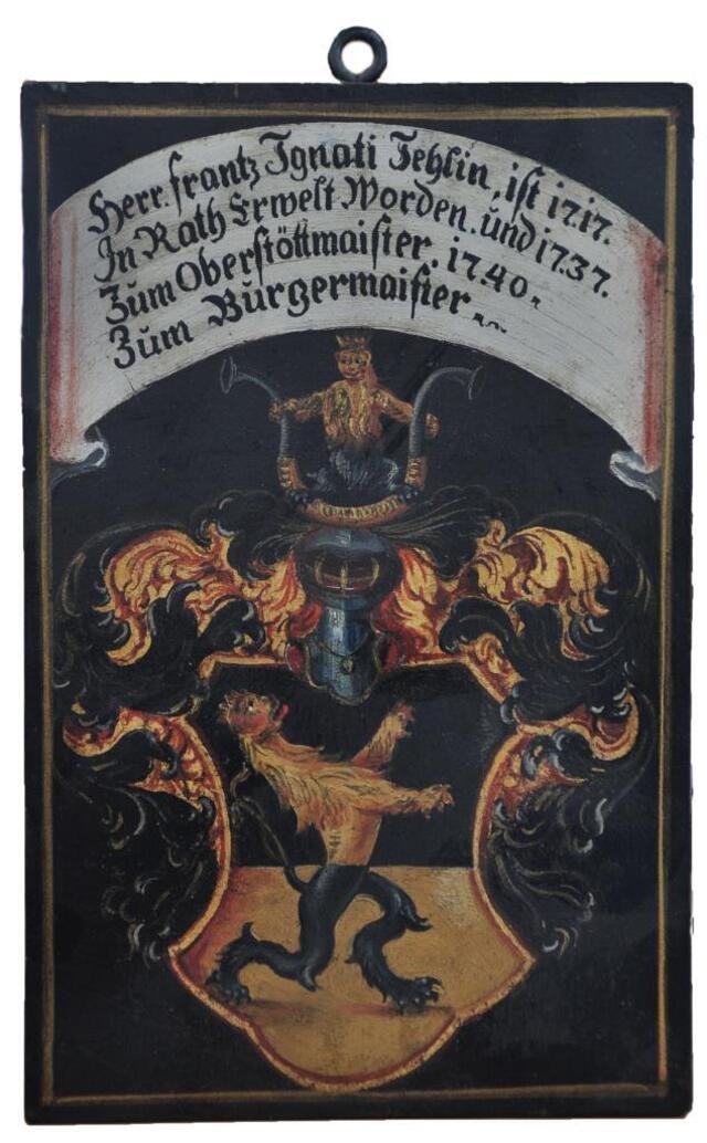 Wappentafel des Franz Ignatus Jehlin (Museum und Galerie im Prediger CC BY-NC-SA)