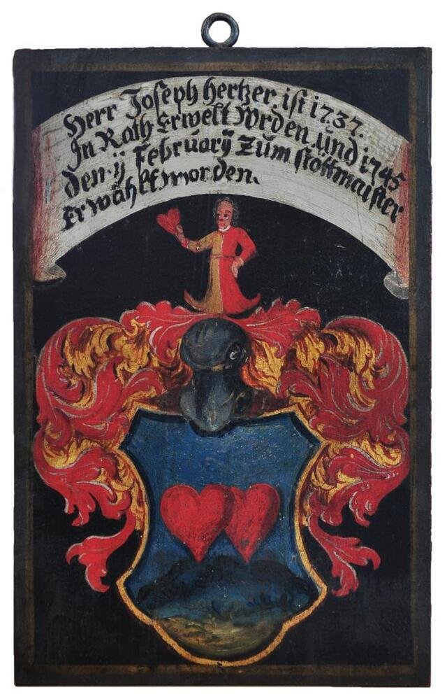 Wappentafel des Joseph Hertzer (Museum und Galerie im Prediger CC BY-NC-SA)