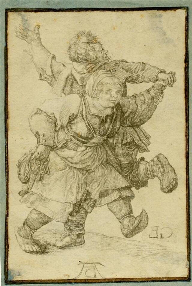 Druckgrafik: Tanzendes Bauernpaar (Museum und Galerie im Prediger CC BY-NC-SA)