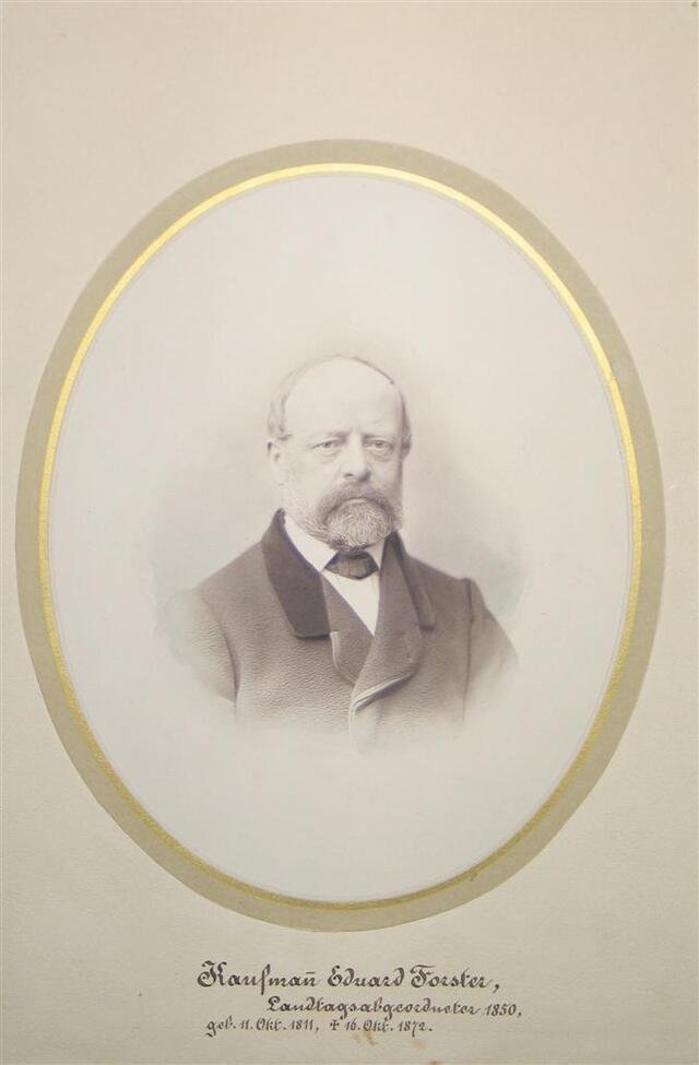 Porträt: Brustbildnis des Silberwarenfabrikanten und 48er Demokraten Eduard Forster(1811 - 1872) (Museum und Galerie im Prediger CC BY-NC-SA)