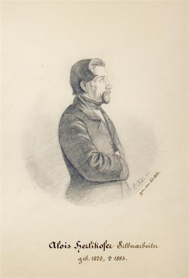 Halbfigurenporträt des Silberarbeiters Alois Herlikofer (1820 -1893) (Museum und Galerie im Prediger CC BY-NC-SA)