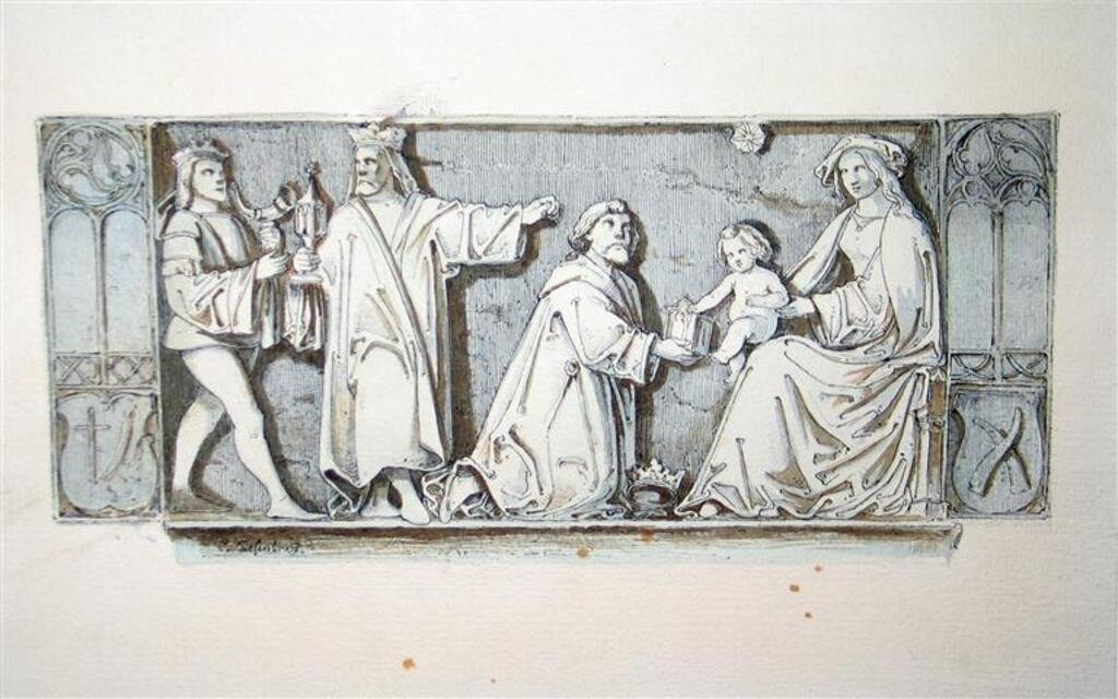 Die Anbetung der Heiligen Drei Könige (nach einem Relief an der Grät) (Museum und Galerie im Prediger CC BY-NC-SA)