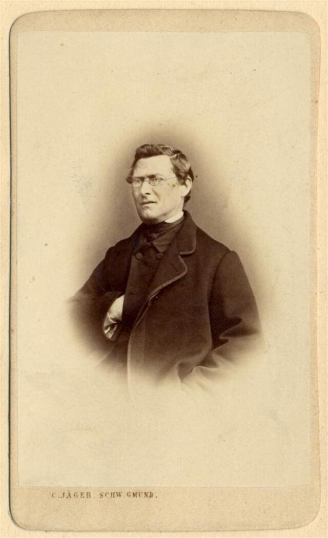 Porträt: Stadtpfarrer Anton Pfitzer (Schrezheim b. Ellwangen 1818 - Schwäbisch Gmünd 1892) (Museum und Galerie im Prediger CC BY-NC-SA)