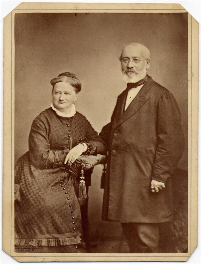 Porträt: Ein altes Ehepaar - Kniebildnis der Helene (? - ?) und Hüftbildnis des Baptist Mayer (? - ?) (Museum und Galerie im Prediger CC BY-NC-SA)