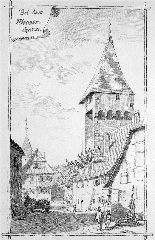 Schwäbisch Gmünd: Bei dem Wasserturm (Museum und Galerie im Prediger CC BY-NC-SA)