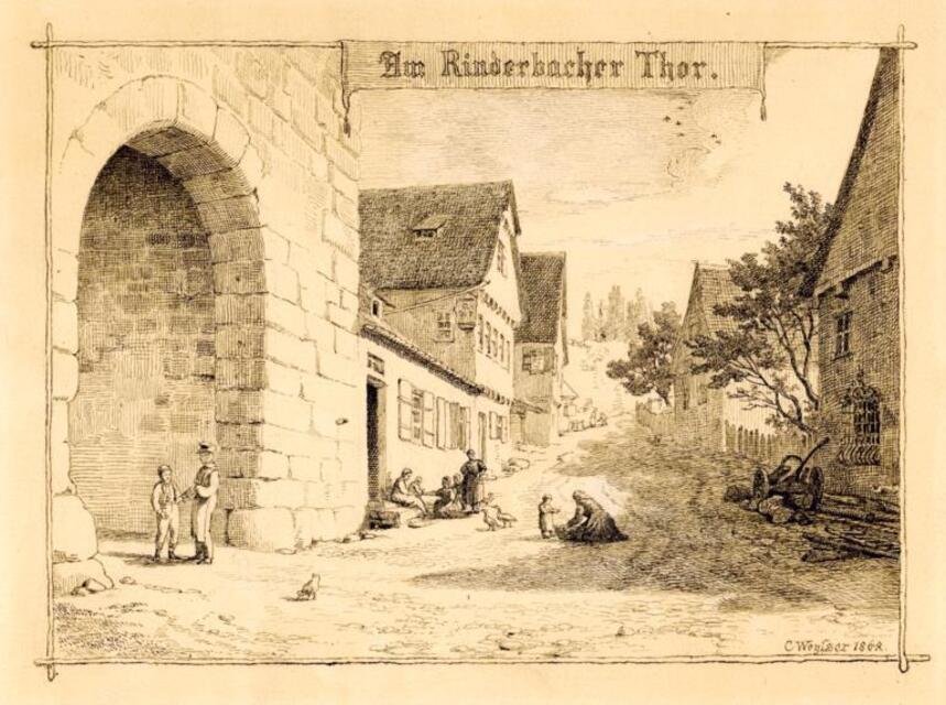 Schwäbisch Gmünd: Das Rinderbachertor (Museum und Galerie im Prediger CC BY-NC-SA)