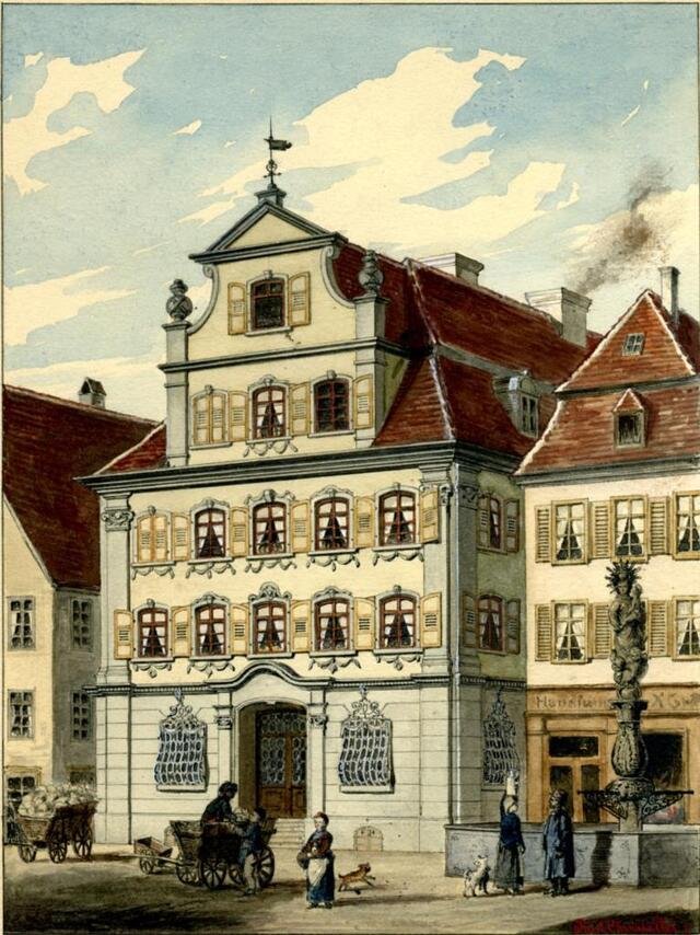 Schwäbisch Gmünd: Die "Alte Post" auf dem Marktplatz (Museum und Galerie im Prediger CC BY-NC-SA)