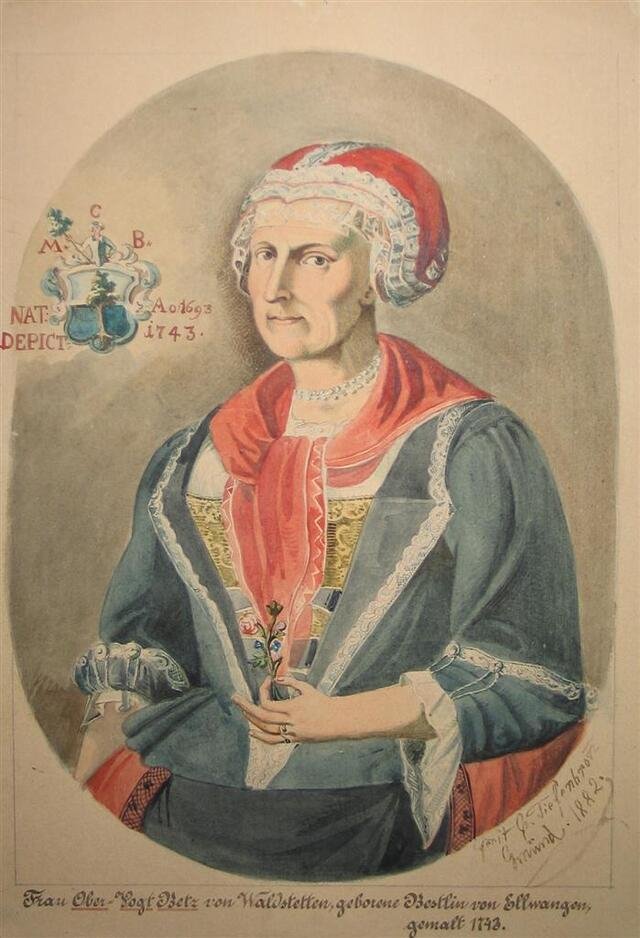 Porträt: Hüftbildnis der Frau Obervogt Betz (Museum und Galerie im Prediger CC BY-NC-SA)
