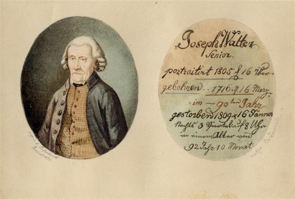Porträt: Brustbildnis des Joseph Walter Senior (1716 - 1809) (Museum und Galerie im Prediger CC BY-NC-SA)