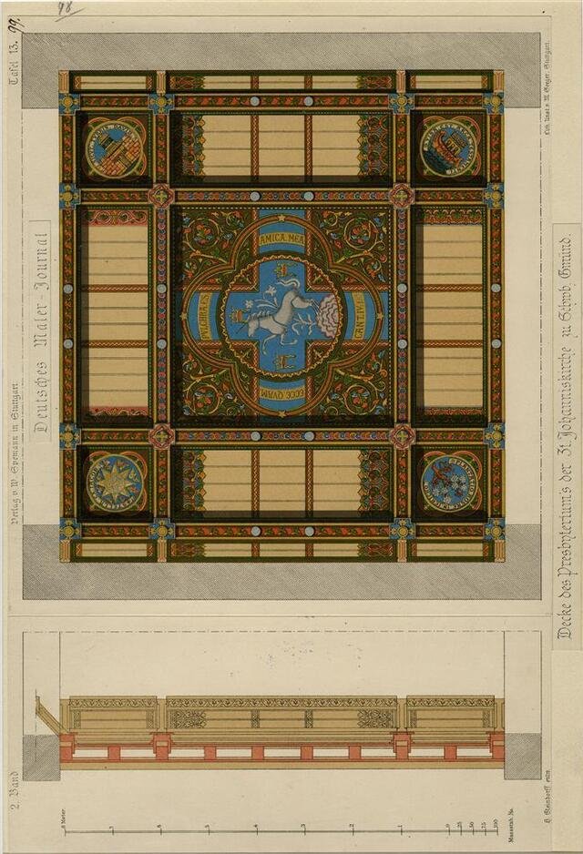 Schwäbisch Gmünd: Decke des Presbyteriums in der Johanniskirche (Museum und Galerie im Prediger CC BY-NC-SA)