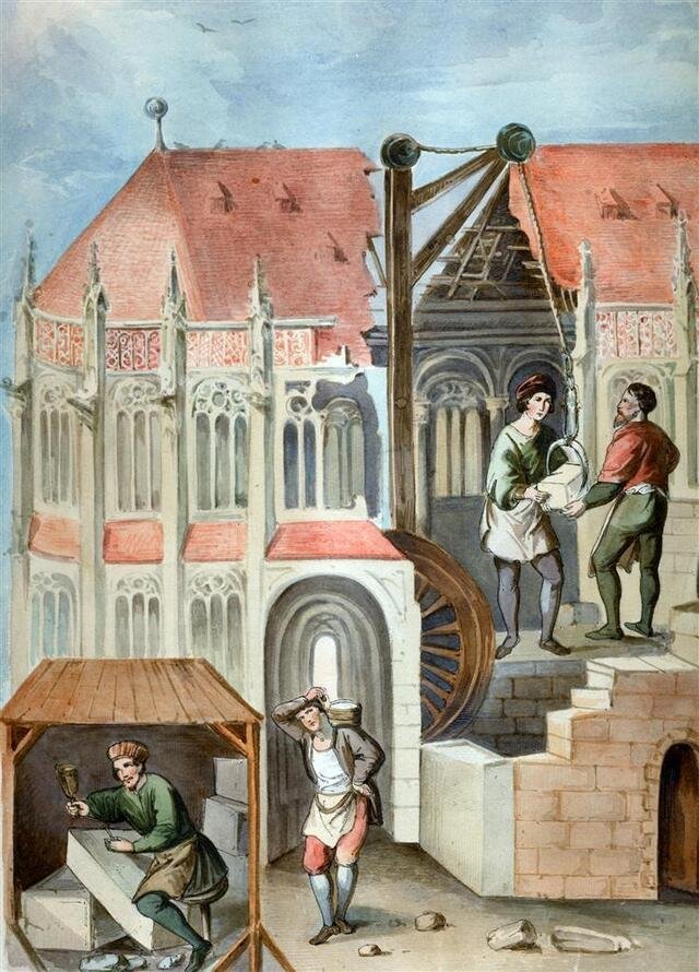 Schwäbisch Gmünd: Wiederherstellung des Heilig-Kreuz-Münsters (nach einer Ablaßtafel) (Museum und Galerie im Prediger CC BY-NC-SA)
