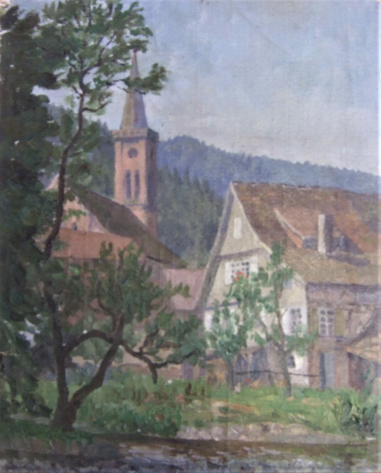 Schiltachs Evangelische Kirche von der Kinzig aus gesehe (Stadt Schiltach CC BY-NC-ND)