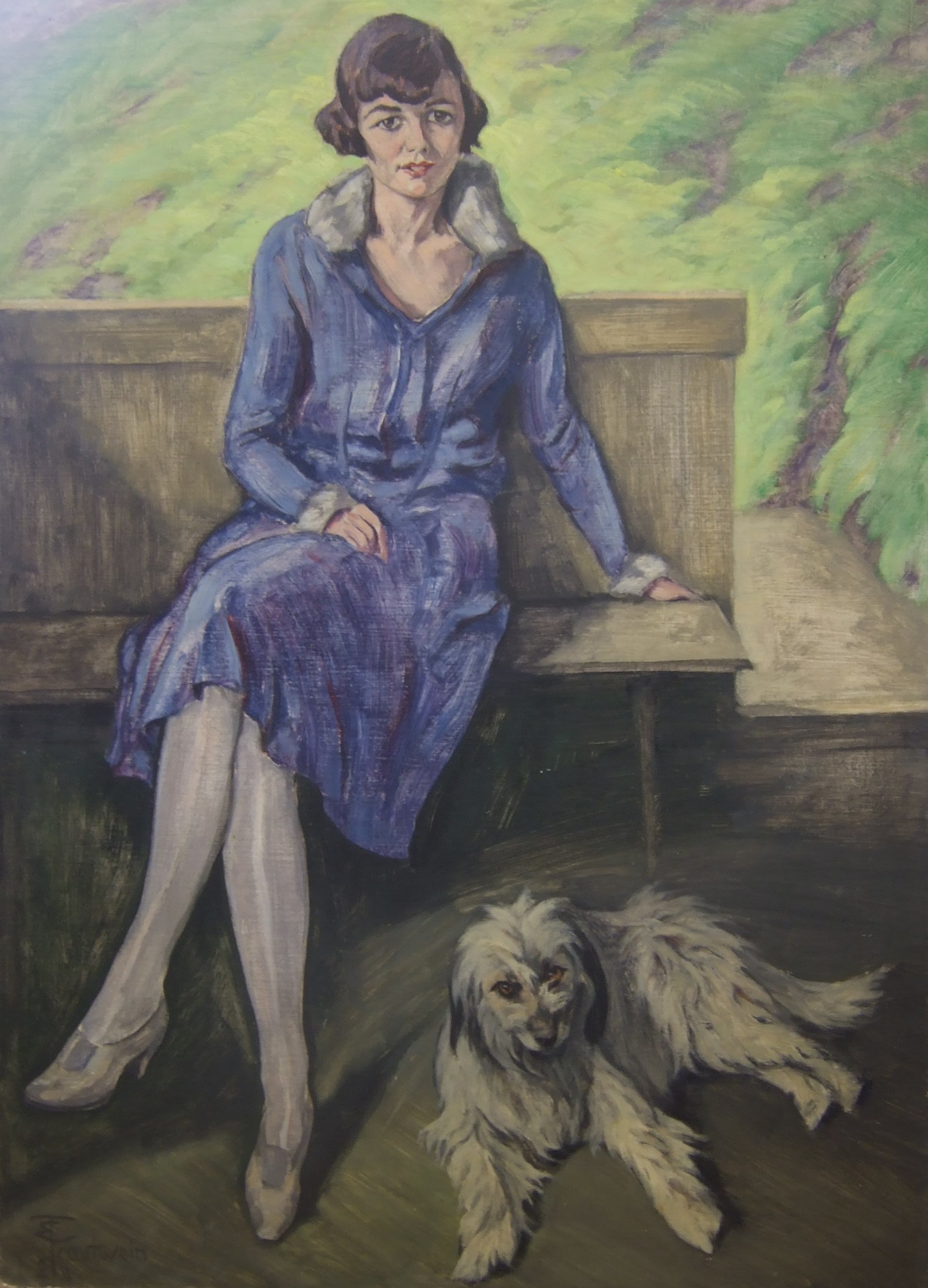 Porträt einer Frau mit Hund (Stadt Schiltach CC BY-NC-ND)