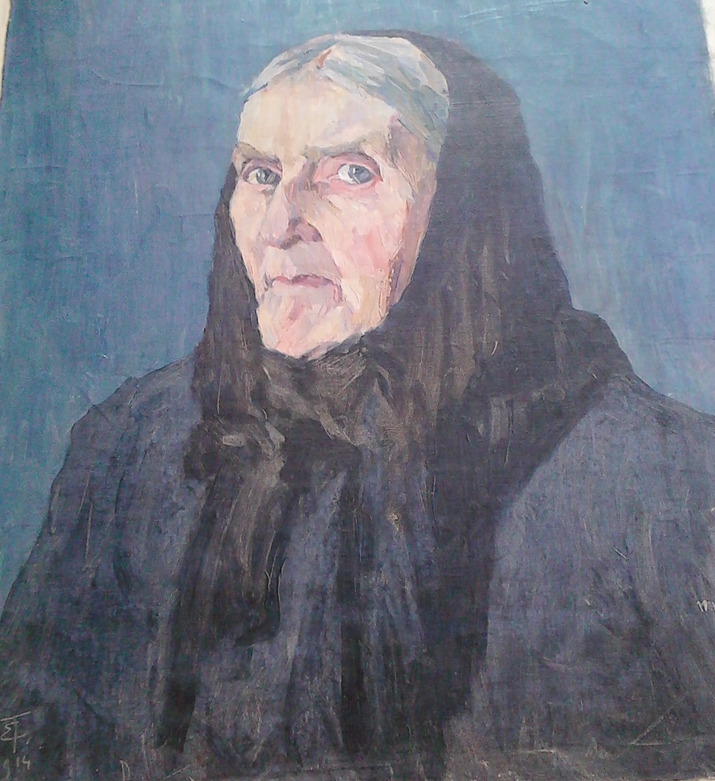 Porträt einer älteren Frau mit Kopftuch (Stadt Schiltach CC BY-NC-ND)