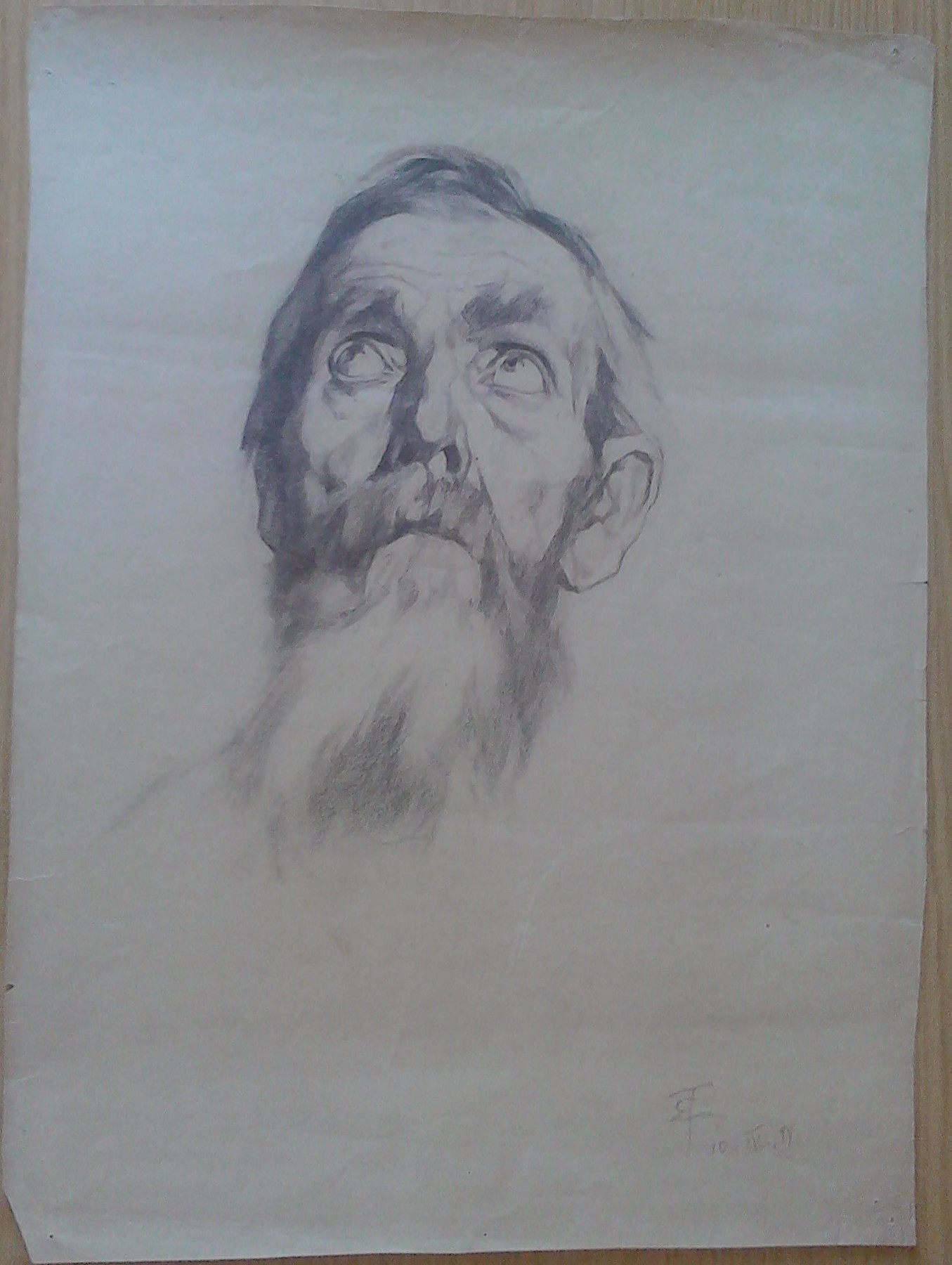 Zeichnung des Kopfes eines älteren Mannes (Stadt Schiltach CC BY-NC-ND)