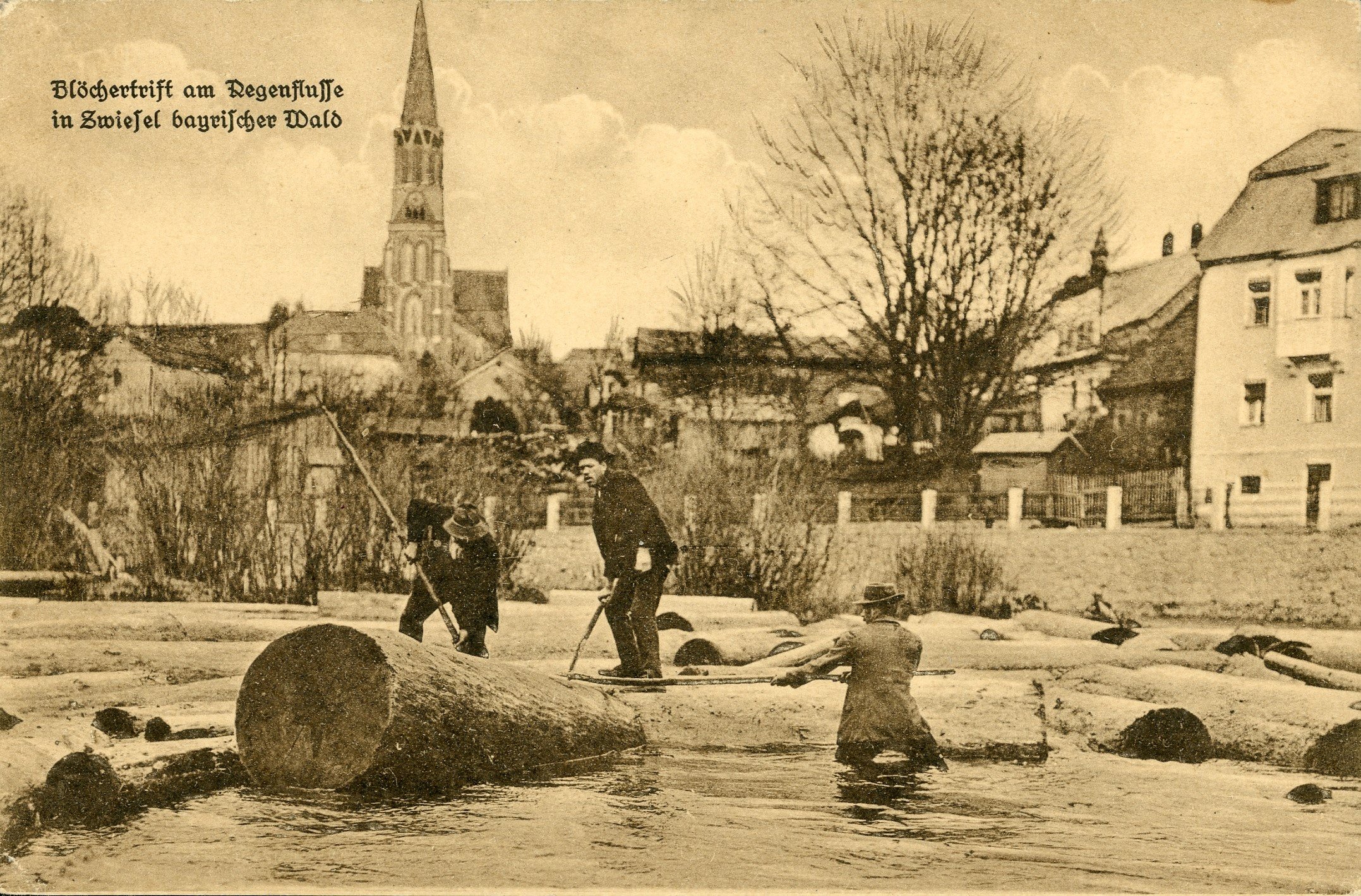 "Blöchertrift am Regenflusse in Zwiesel bayerischer Wald" (Museum am Markt Schiltach CC BY-NC-ND)