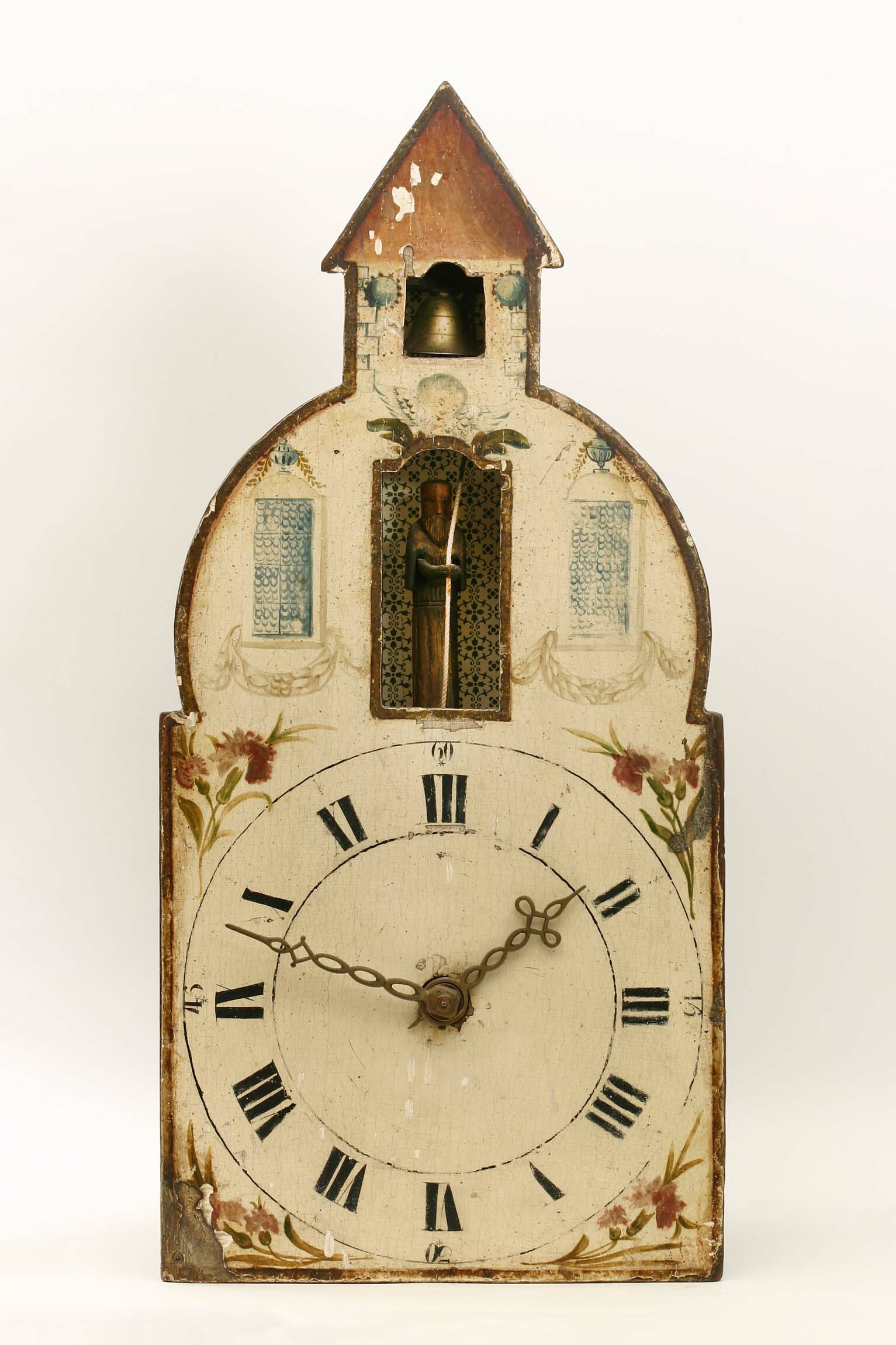 Lackschilduhr mit "Kapuziner", Lorenz Hämmerle, Neustadt, 1803 (Deutsches Uhrenmuseum CC BY-SA)
