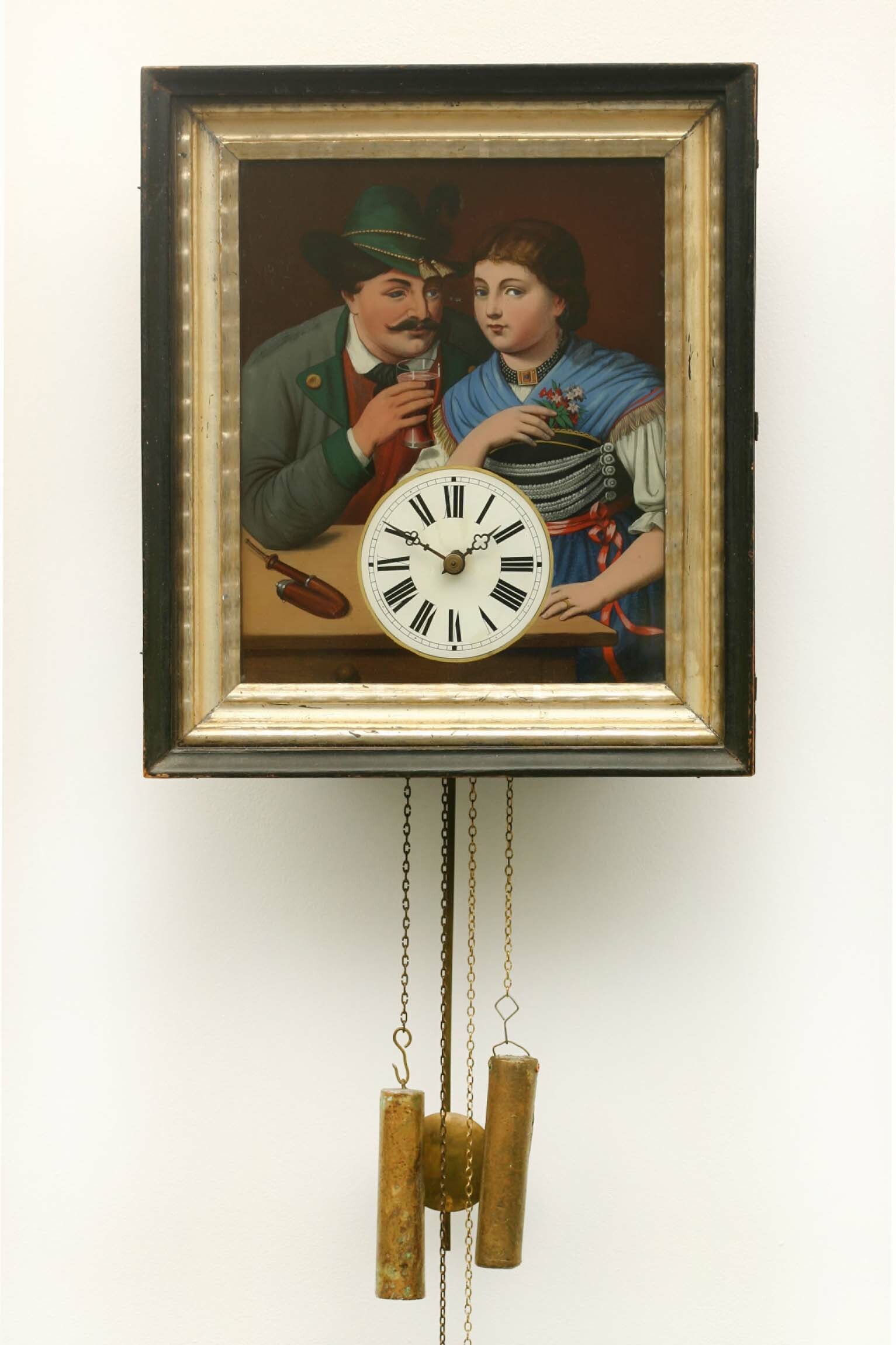 Rahmenuhr, Schwarzwald, um 1880 (Deutsches Uhrenmuseum CC BY-SA)
