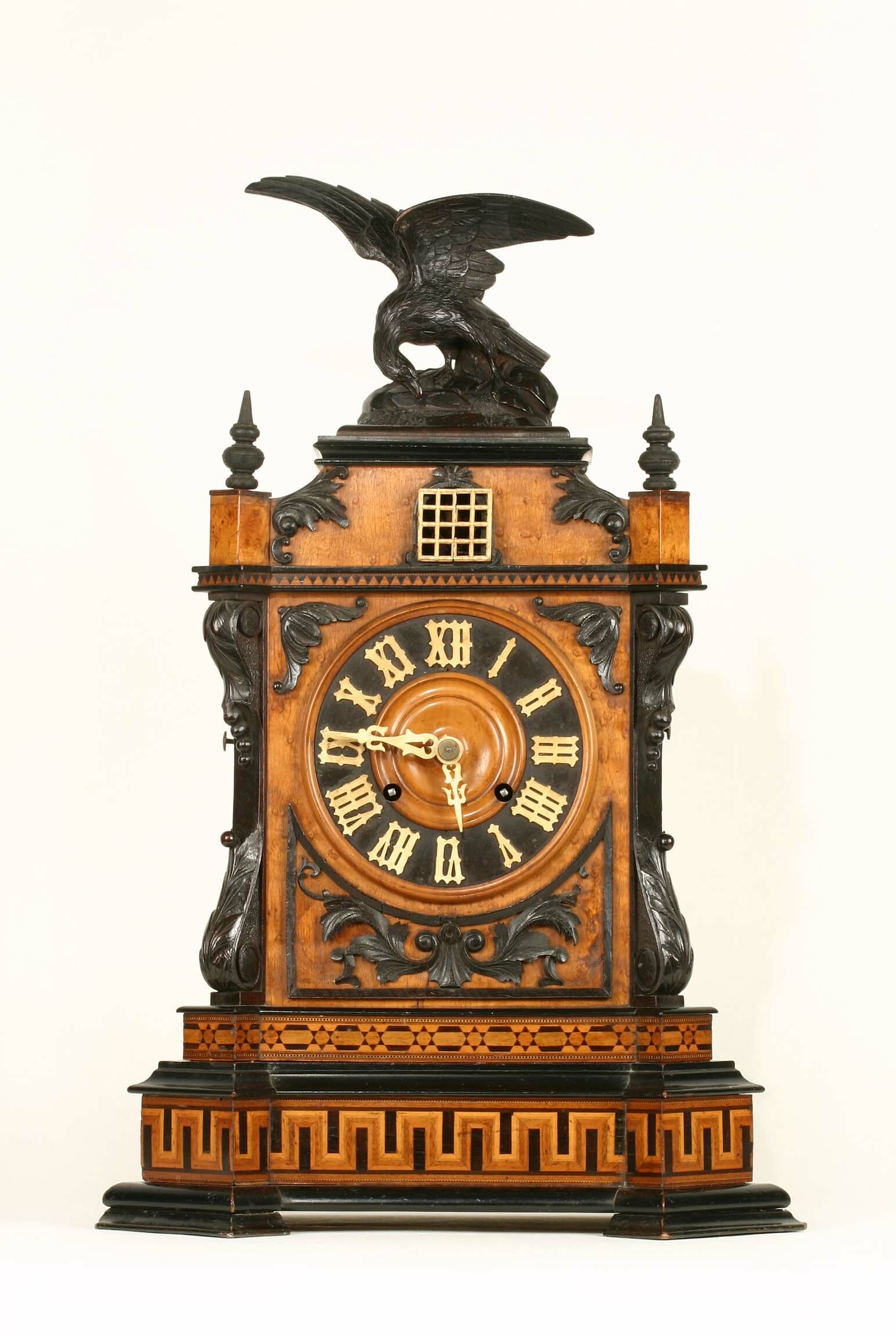 Kuckucksuhr, wohl Johann Baptist Beha, Eisenbach, um 1885 (Deutsches Uhrenmuseum CC BY-SA)