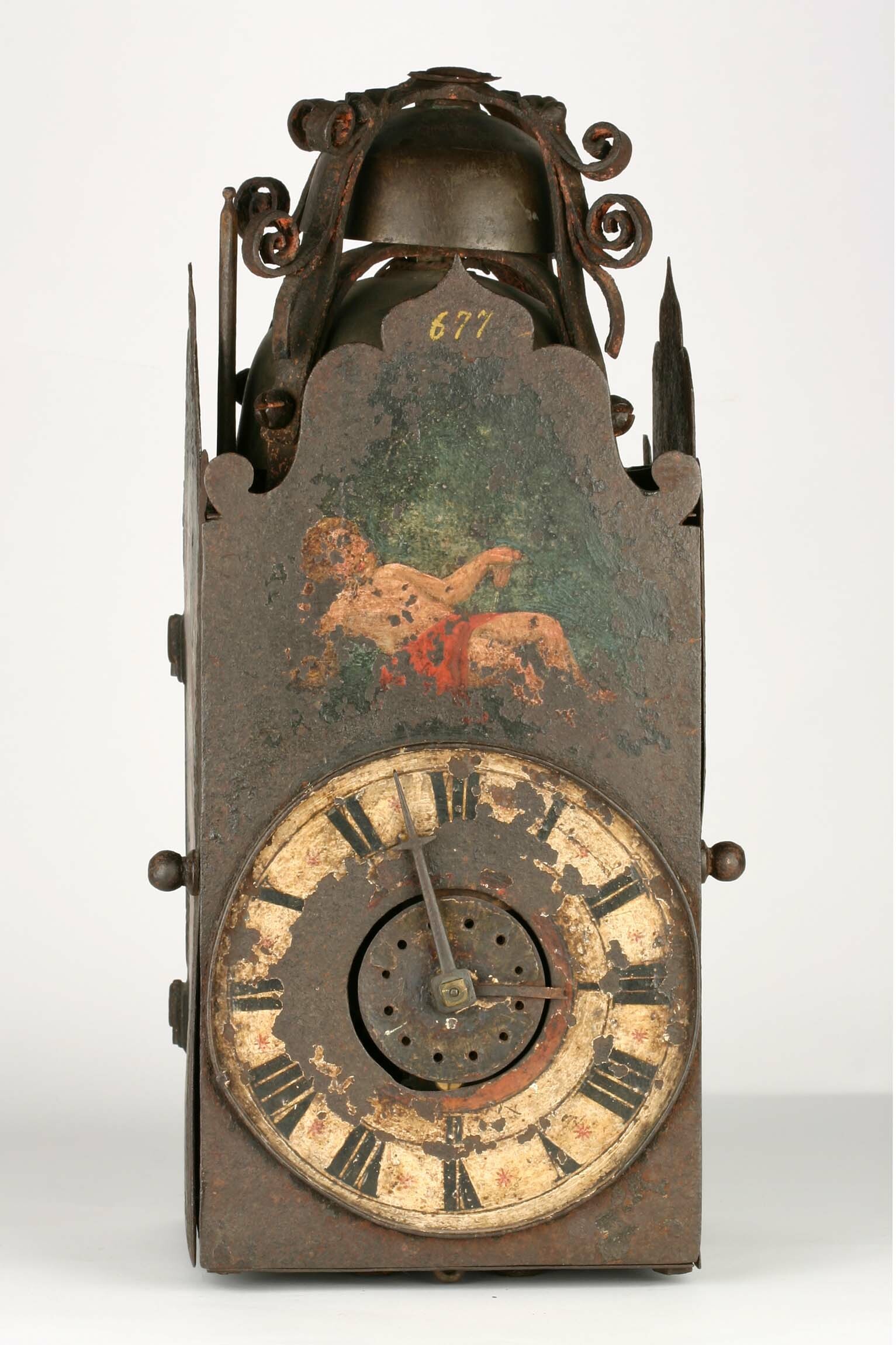 Eisenuhr, Mitteleuropa, 17. Jahrhundert (Deutsches Uhrenmuseum CC BY-SA)