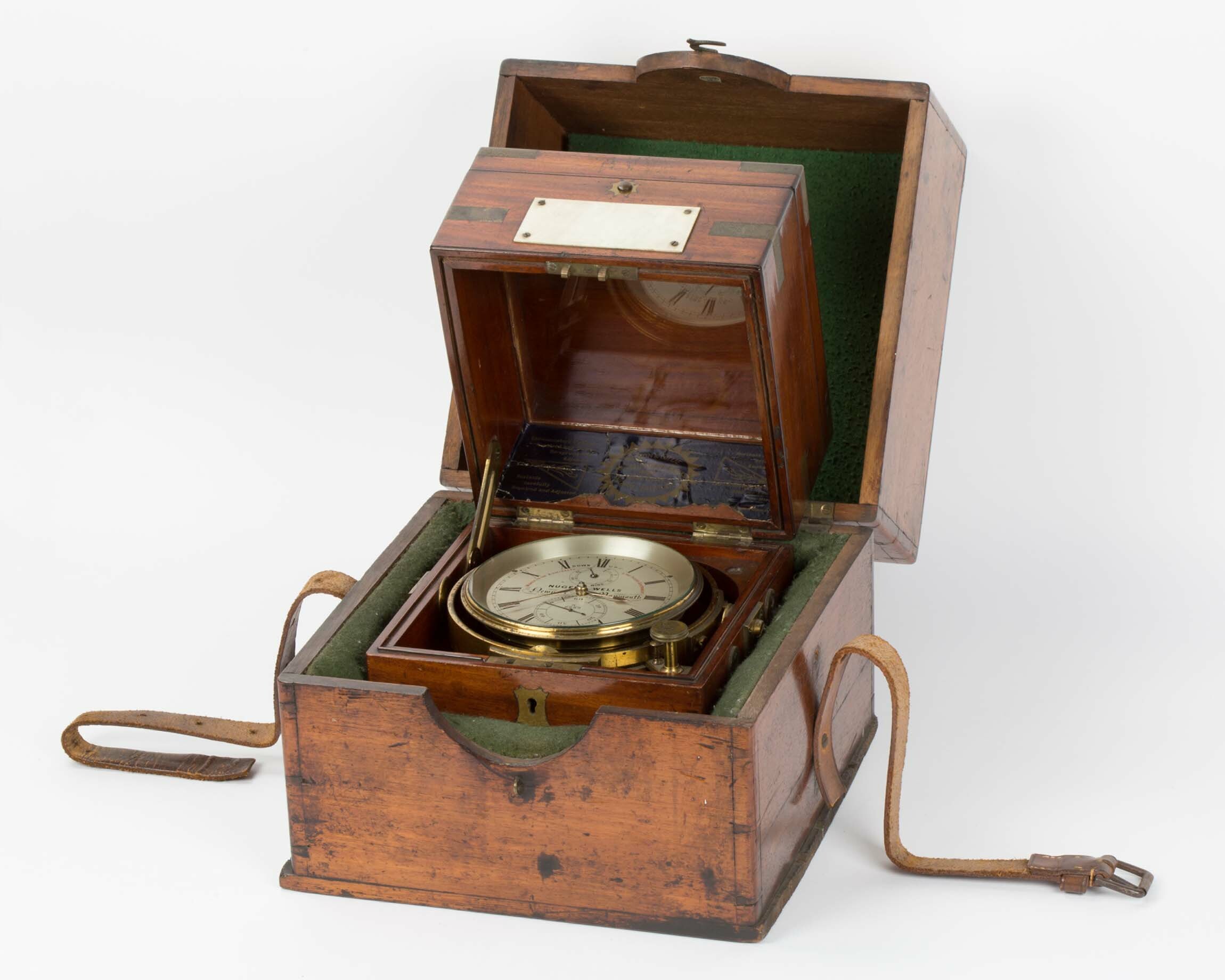 Marinechronometer, Nugent Wells, Nr. 3/8889, Newport (Gwent), um 1880. (Deutsches Uhrenmuseum CC BY-SA)