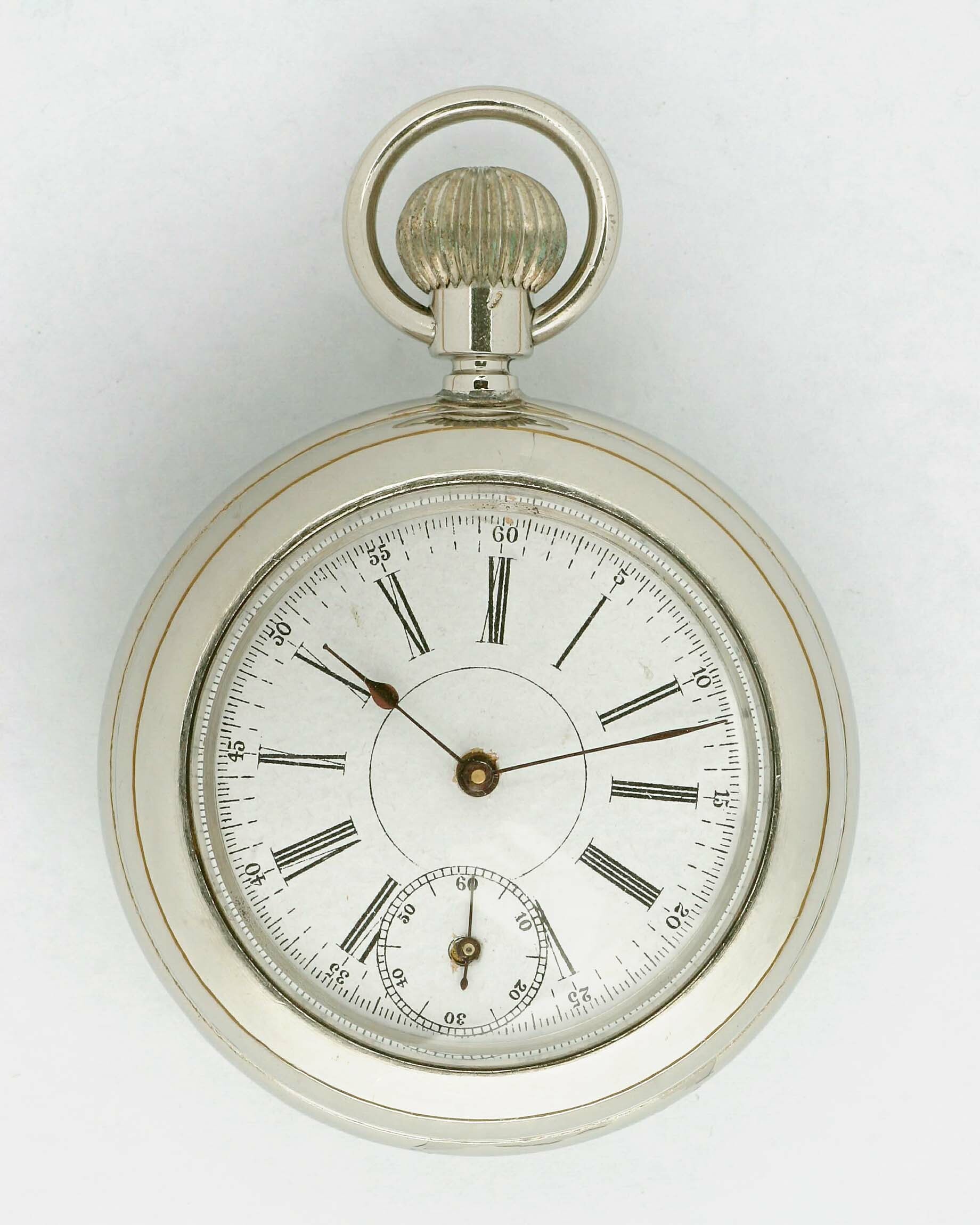 Taschenuhr, Jahresuhrenfabrik AG, Triberg, um 1900. (Deutsches Uhrenmuseum CC BY-SA)