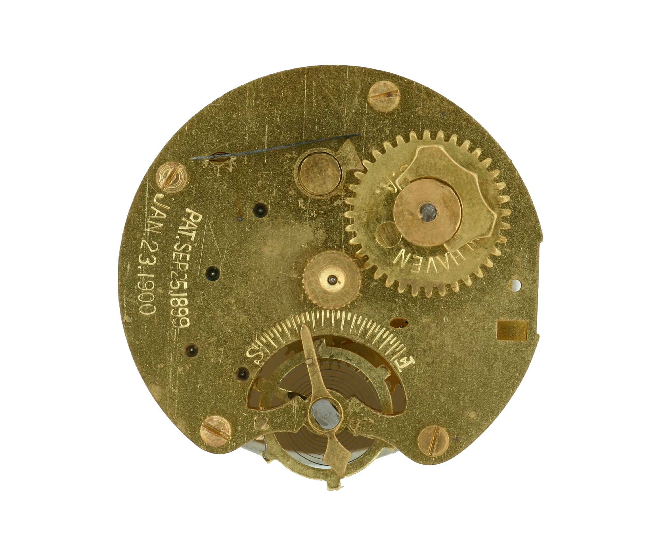 Taschenuhr New Haven, New Haven, um 1900 (Deutsches Uhrenmuseum CC BY-SA)