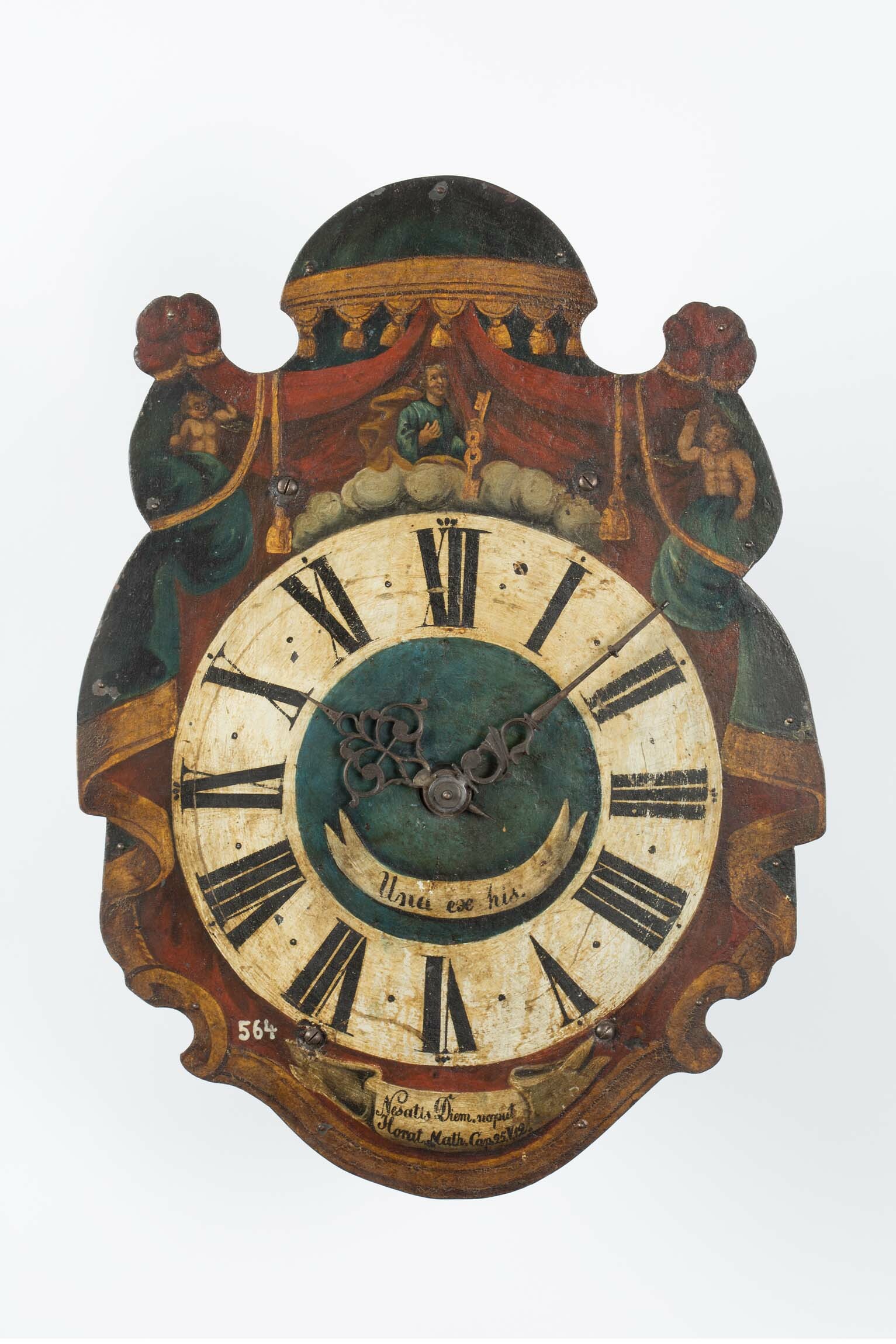 Wanduhr, Mitteleuropa, 18. Jahrhundert (Deutsches Uhrenmuseum CC BY-SA)