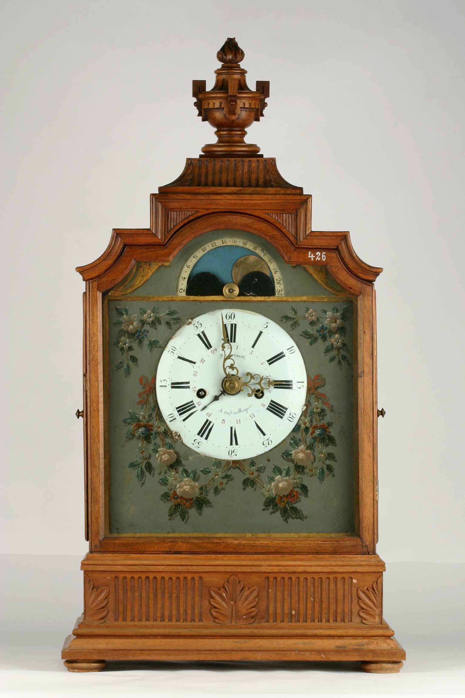 Tischuhr, Philipp Mätthäus Schaudt, Onstmettingen, um 1800 (Deutsches Uhrenmuseum CC BY-SA)