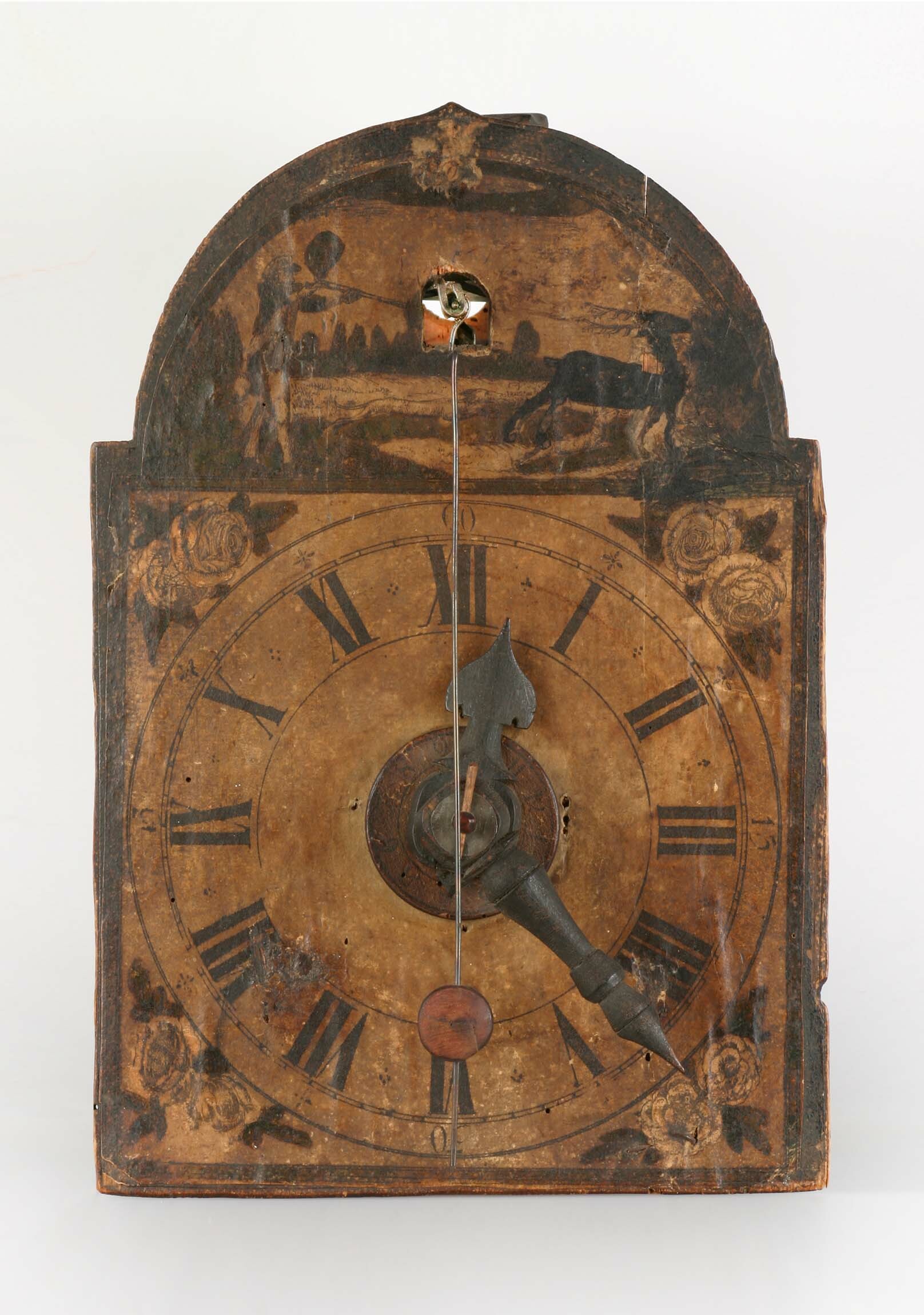 Holzräderuhr, Schwarzwald, 2. Hälfte 18. Jahrhundert (Deutsches Uhrenmuseum CC BY-SA)
