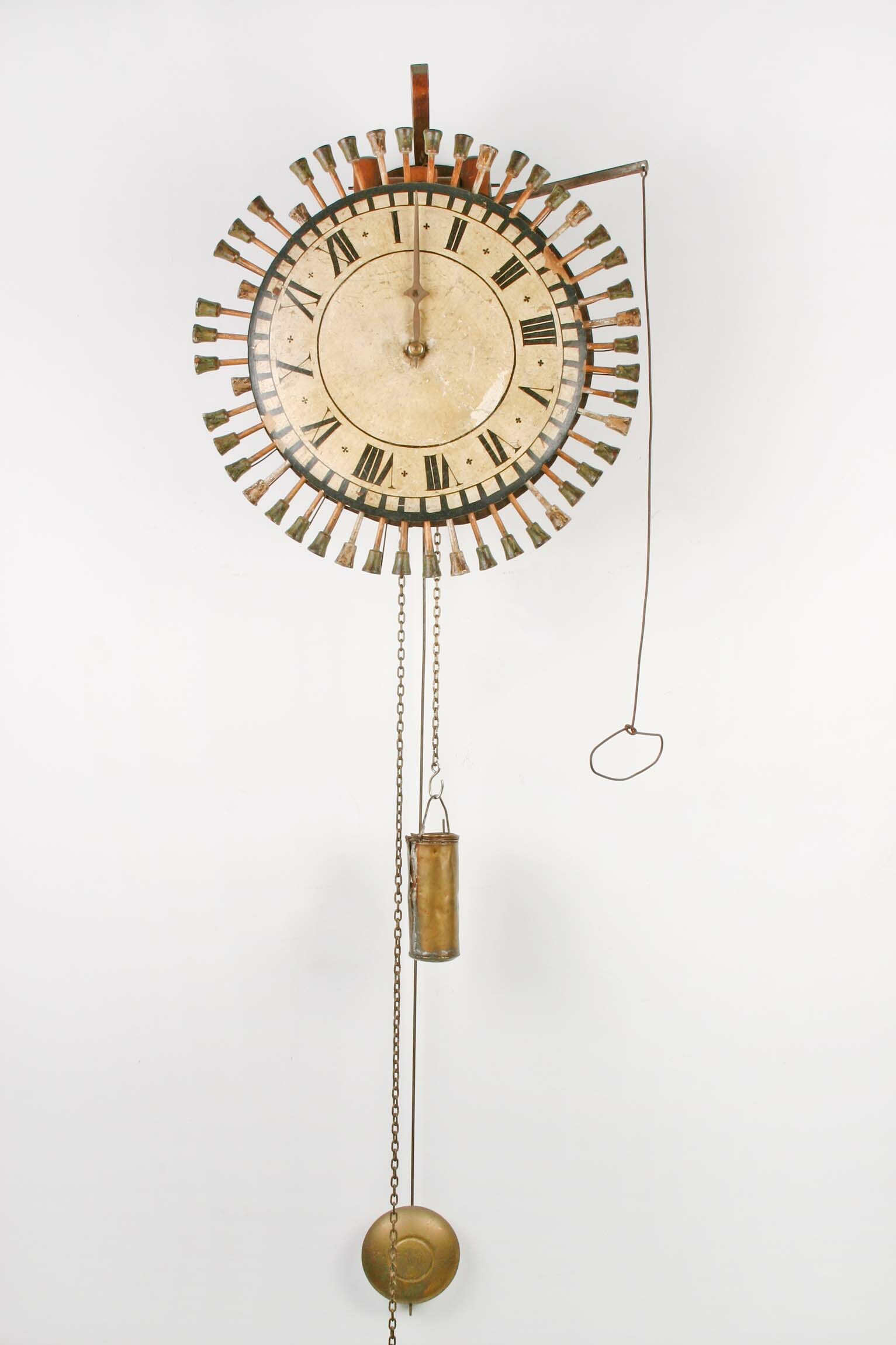 Nachtwächterkontrolluhr, Valentin Kammerer zugeschrieben, Triberg, 1806 (Deutsches Uhrenmuseum CC BY-SA)