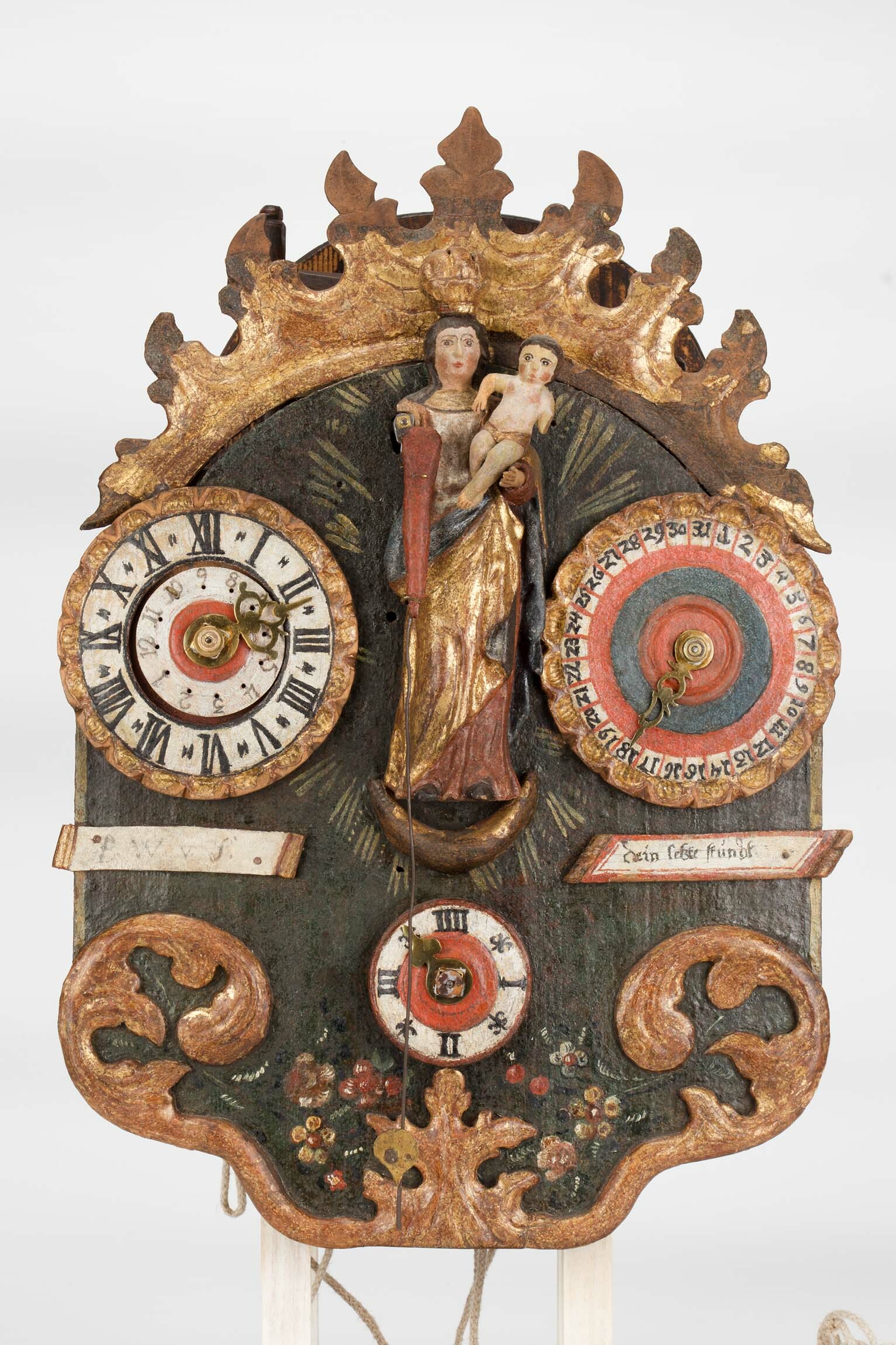 Holräderzuhr, vermutlich Schwarzwald, um 1760 (Deutsches Uhrenmuseum CC BY-SA)