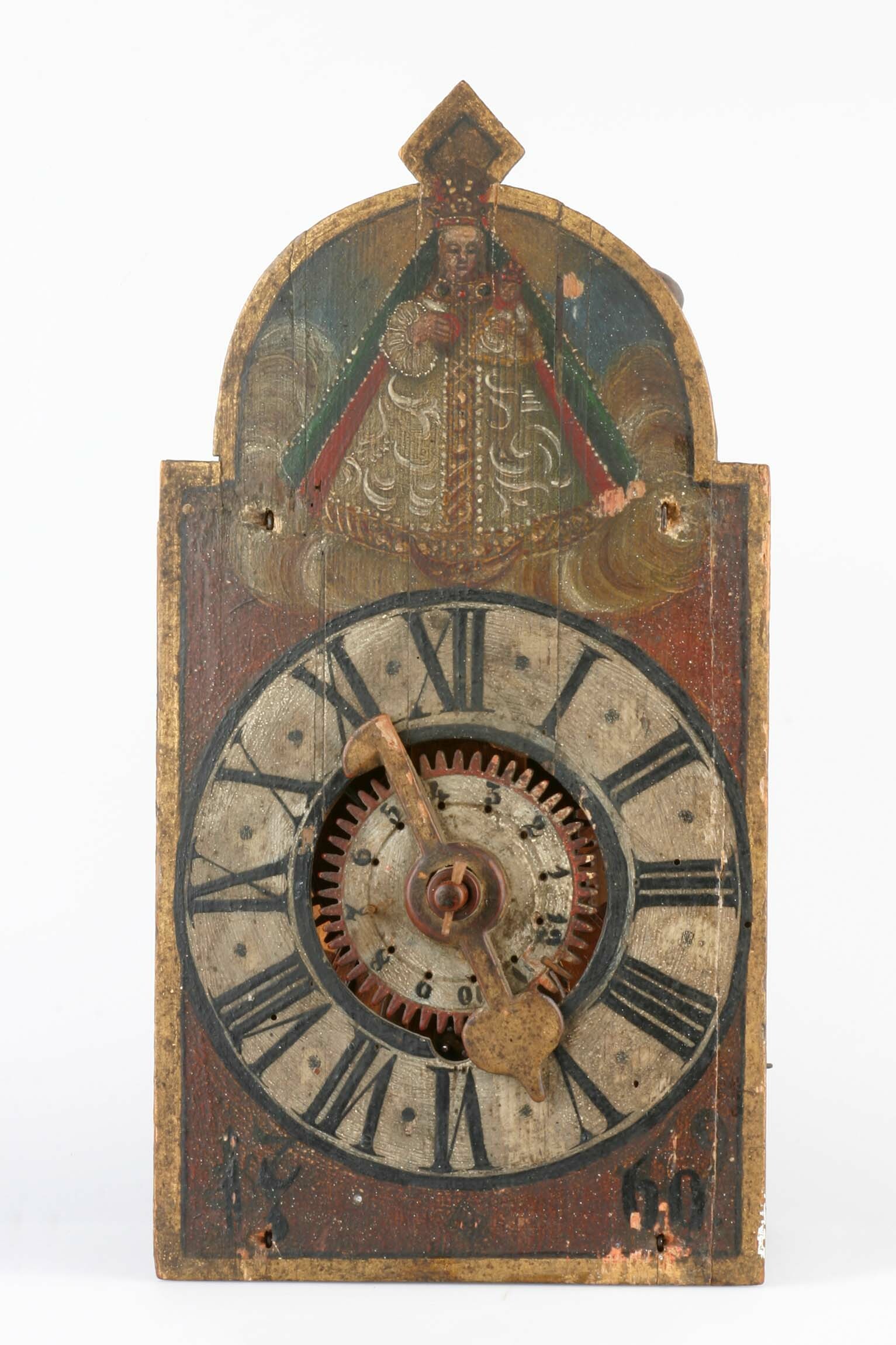 Holzräderuhr, wohl Schwarzwald, 1769 (Deutsches Uhrenmuseum CC BY-SA)