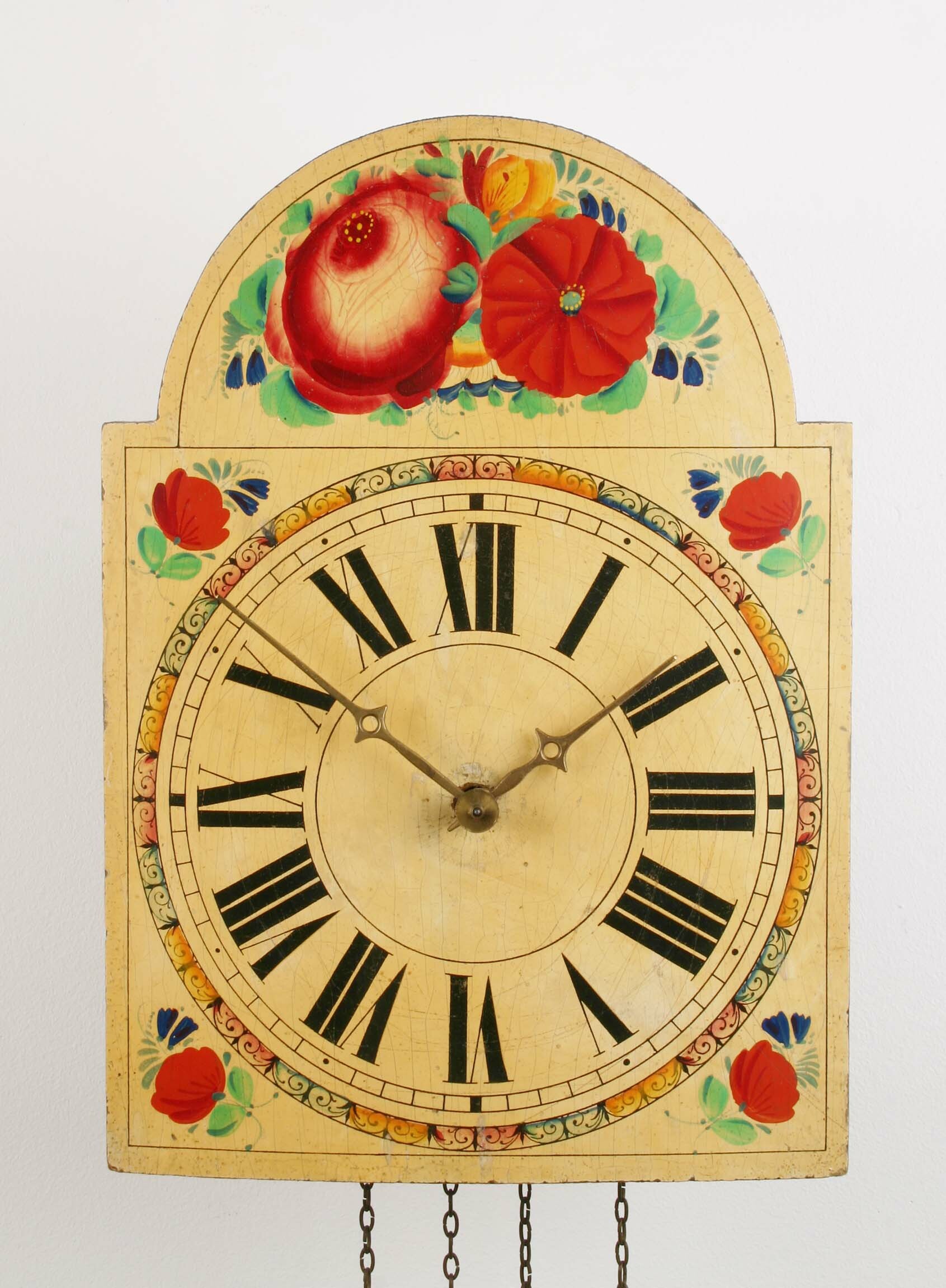 Lackschilduhr, Andreas Maier, St. Georgen, um 1880 (Deutsches Uhrenmuseum CC BY-SA)